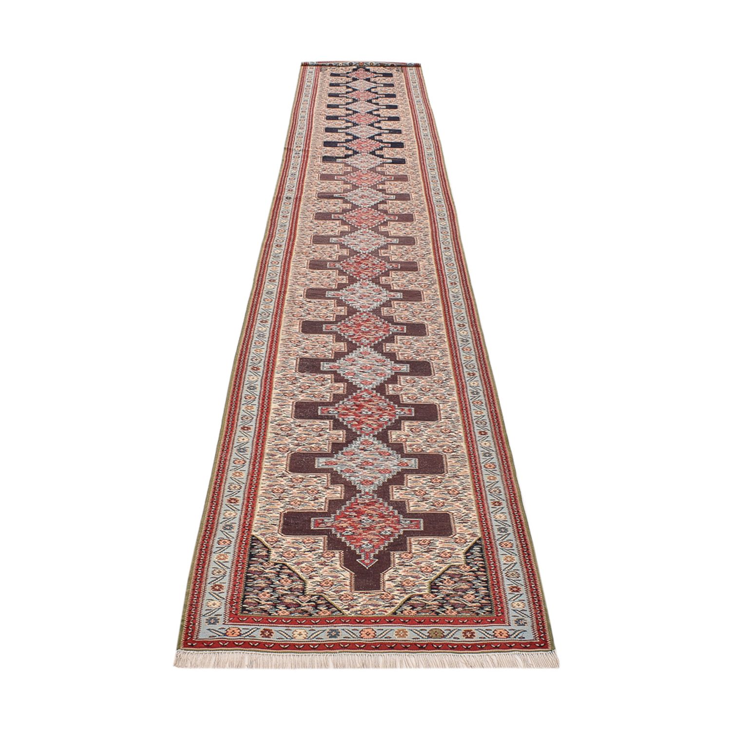 Runner Kelim Rug - Oriental - 495 x 85 cm - dark blue