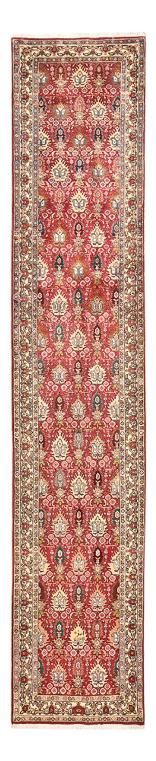 Runner Perser Rug - Tabriz - Royal - 408 x 80 cm - light red