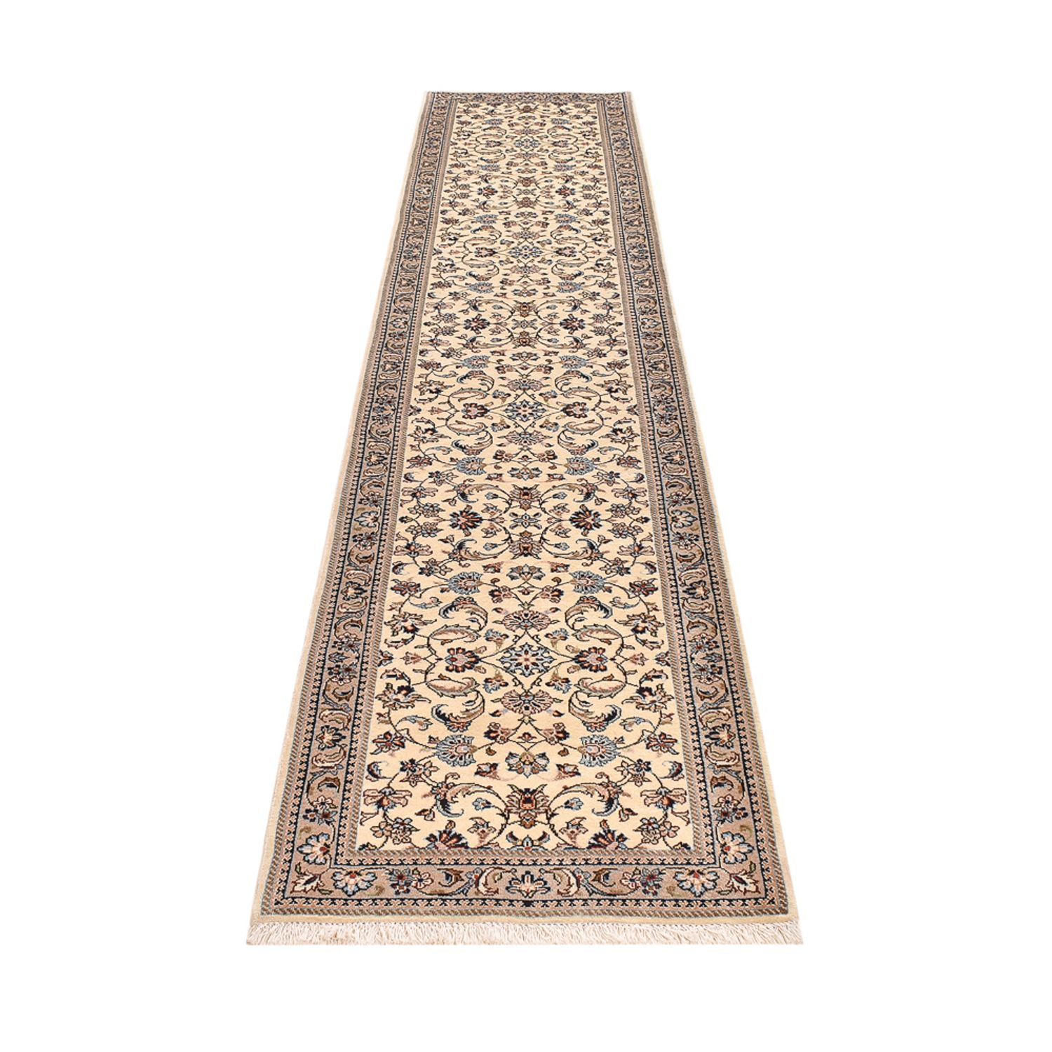 Runner Perser Rug - Keshan - 373 x 79 cm - beige