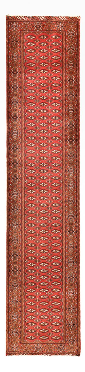 Runner Turkaman Rug - 369 x 86 cm - red