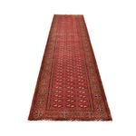 Runner Turkaman Rug - 369 x 86 cm - red