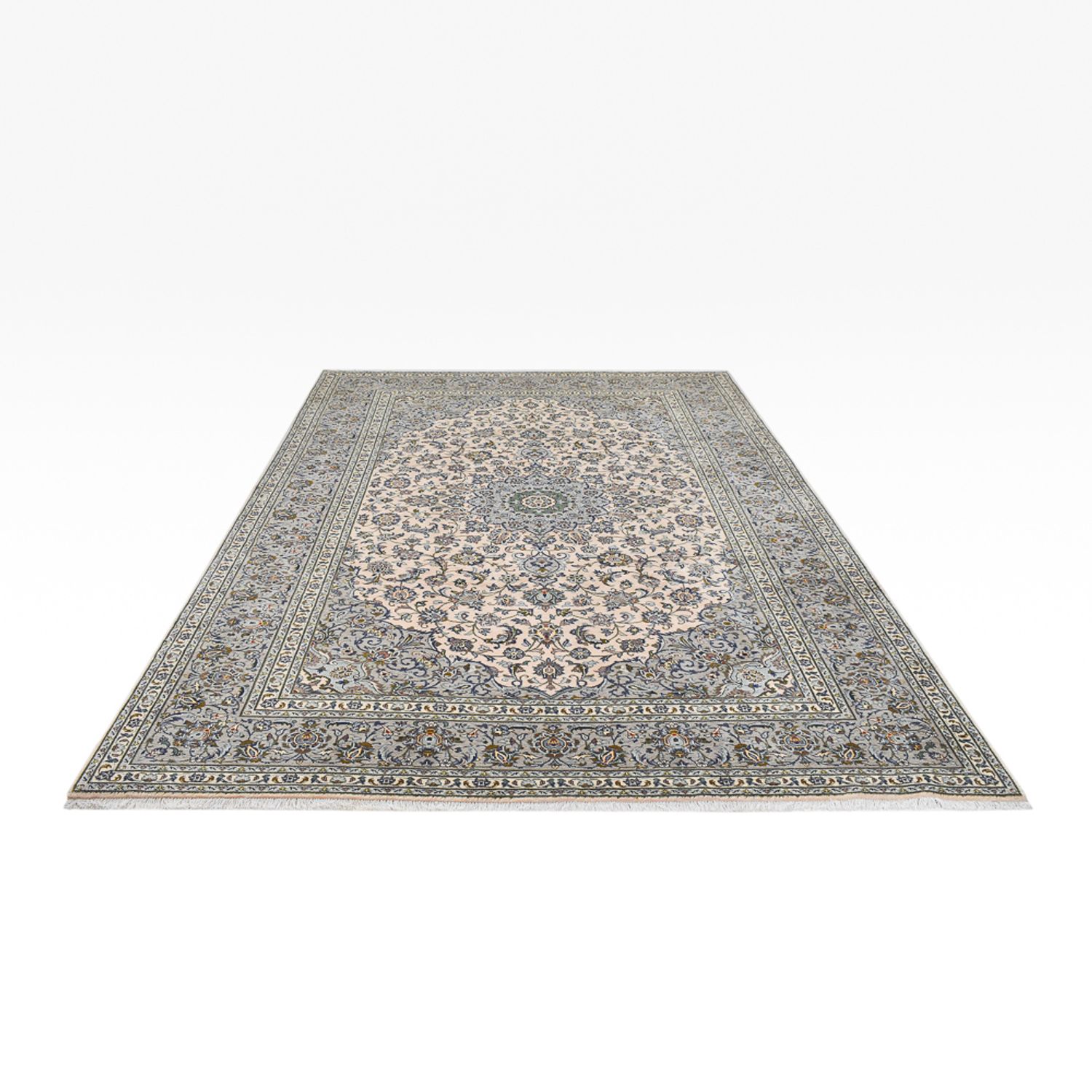 Perser Rug - Keshan - Royal - 347 x 248 cm - grey