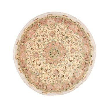 Perser Rug - Tabriz - Royal round  - 150 x 150 cm - beige