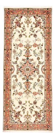 Runner Perser Rug - Tabriz - Royal - 203 x 81 cm - cream