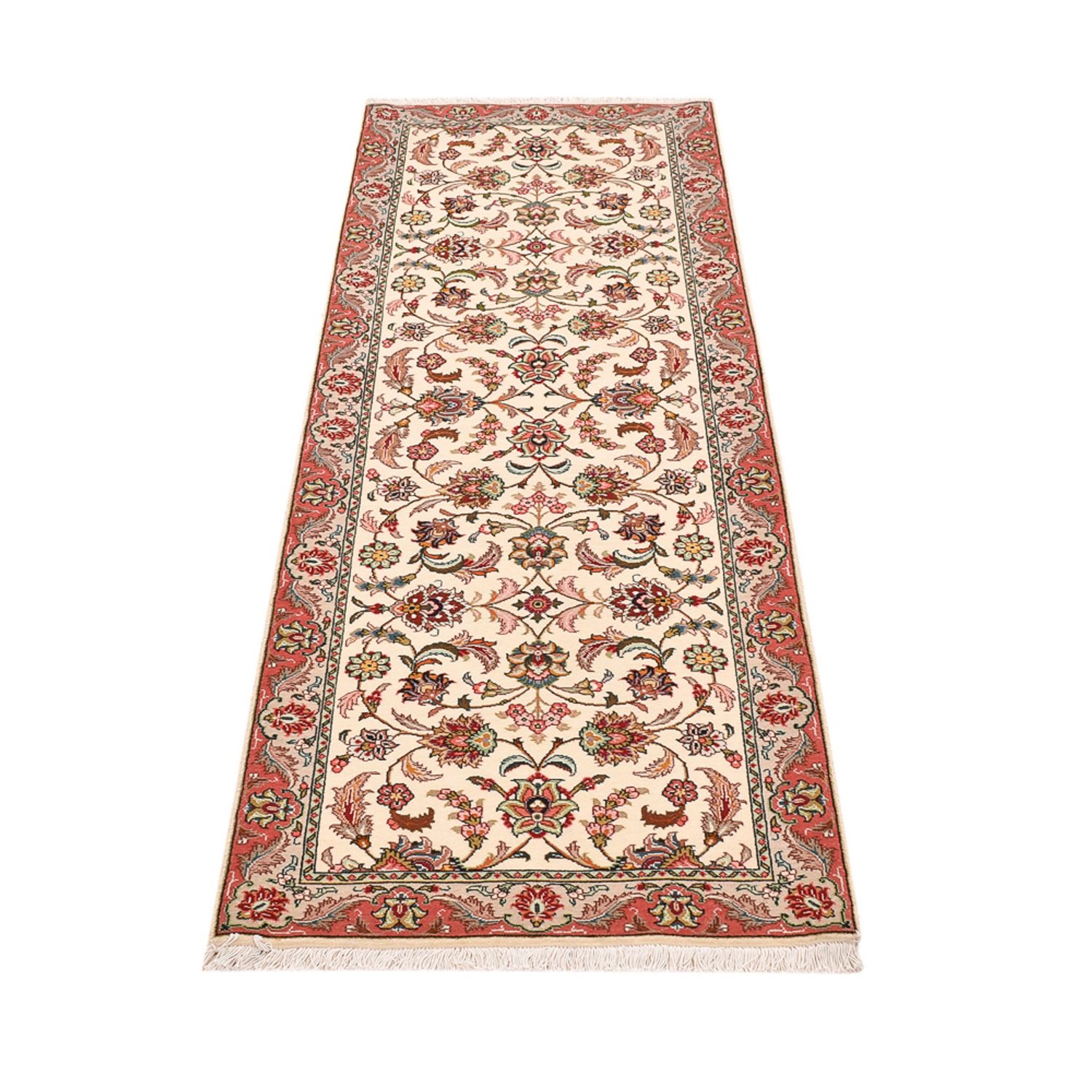 Runner Perser Rug - Tabriz - Royal - 202 x 69 cm - cream