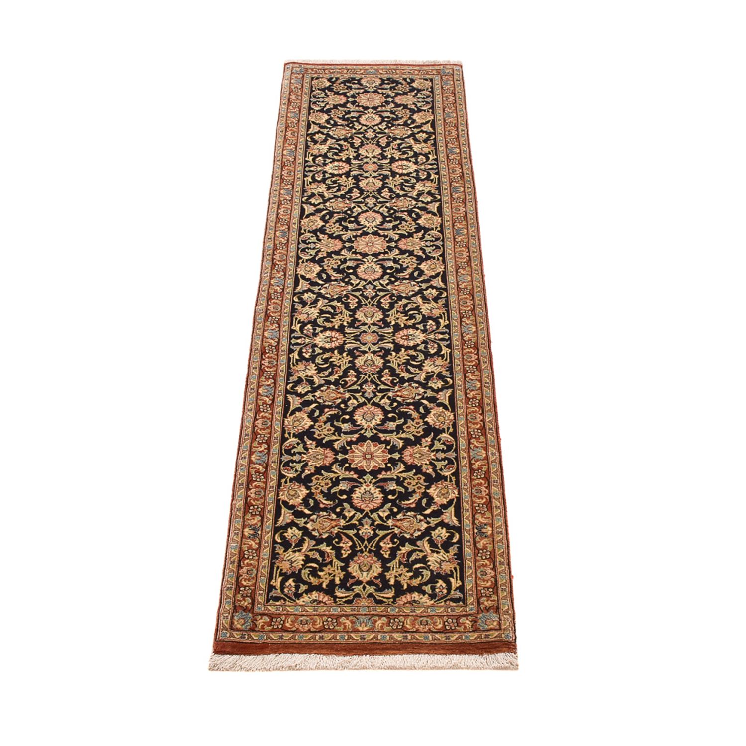 Runner Perser Rug - Ghom - Royal - 200 x 50 cm - dark beige