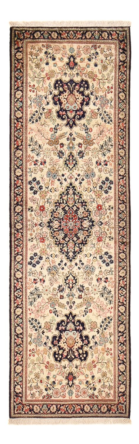 Runner Silk Rug - Ghom Silk - Premium - 222 x 69 cm - cream