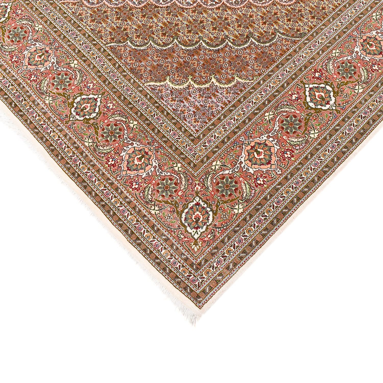 Runner Perser Rug - Tabriz - Royal - 400 x 202 cm - light red