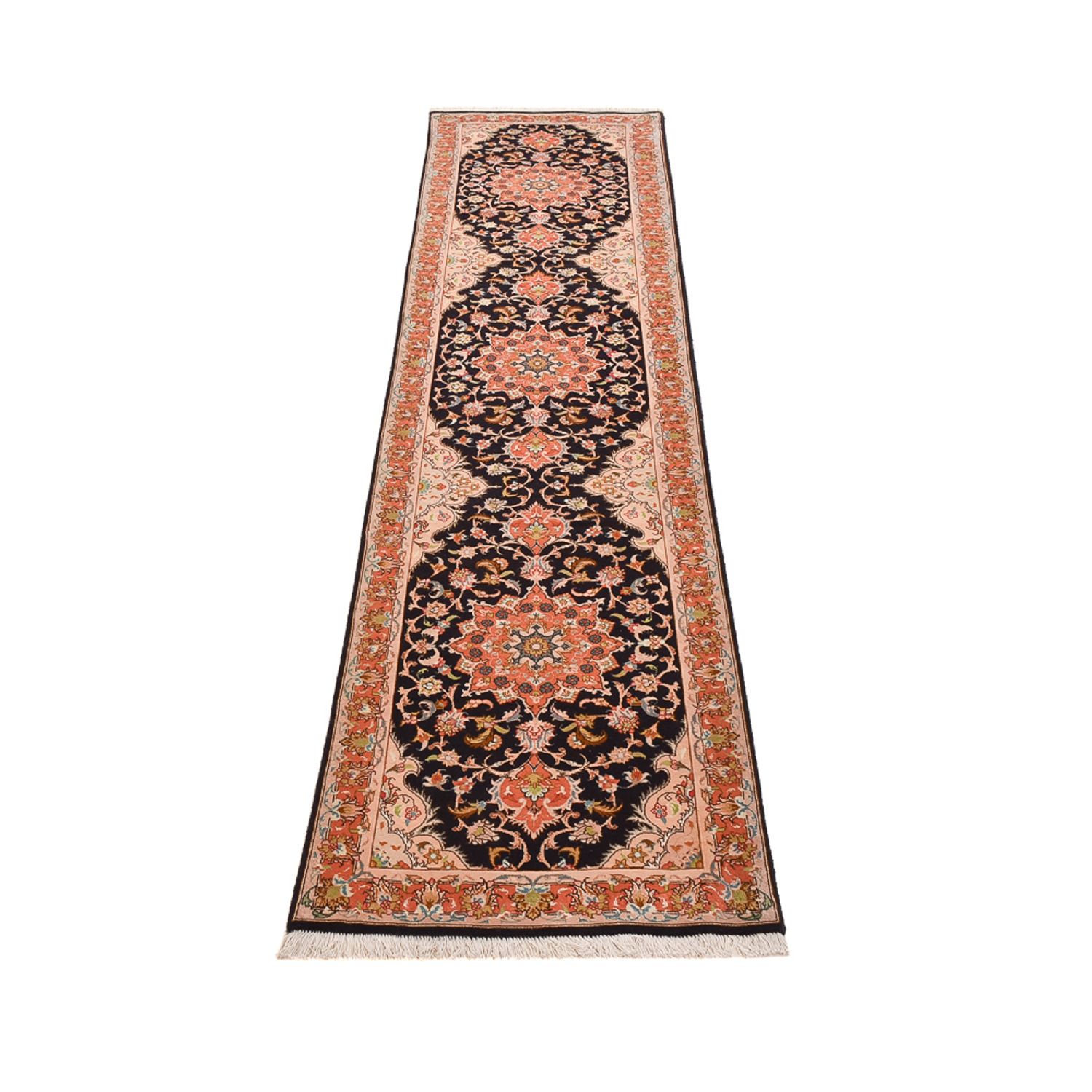 Runner Perser Rug - Tabriz - Royal - 288 x 69 cm - dark blue