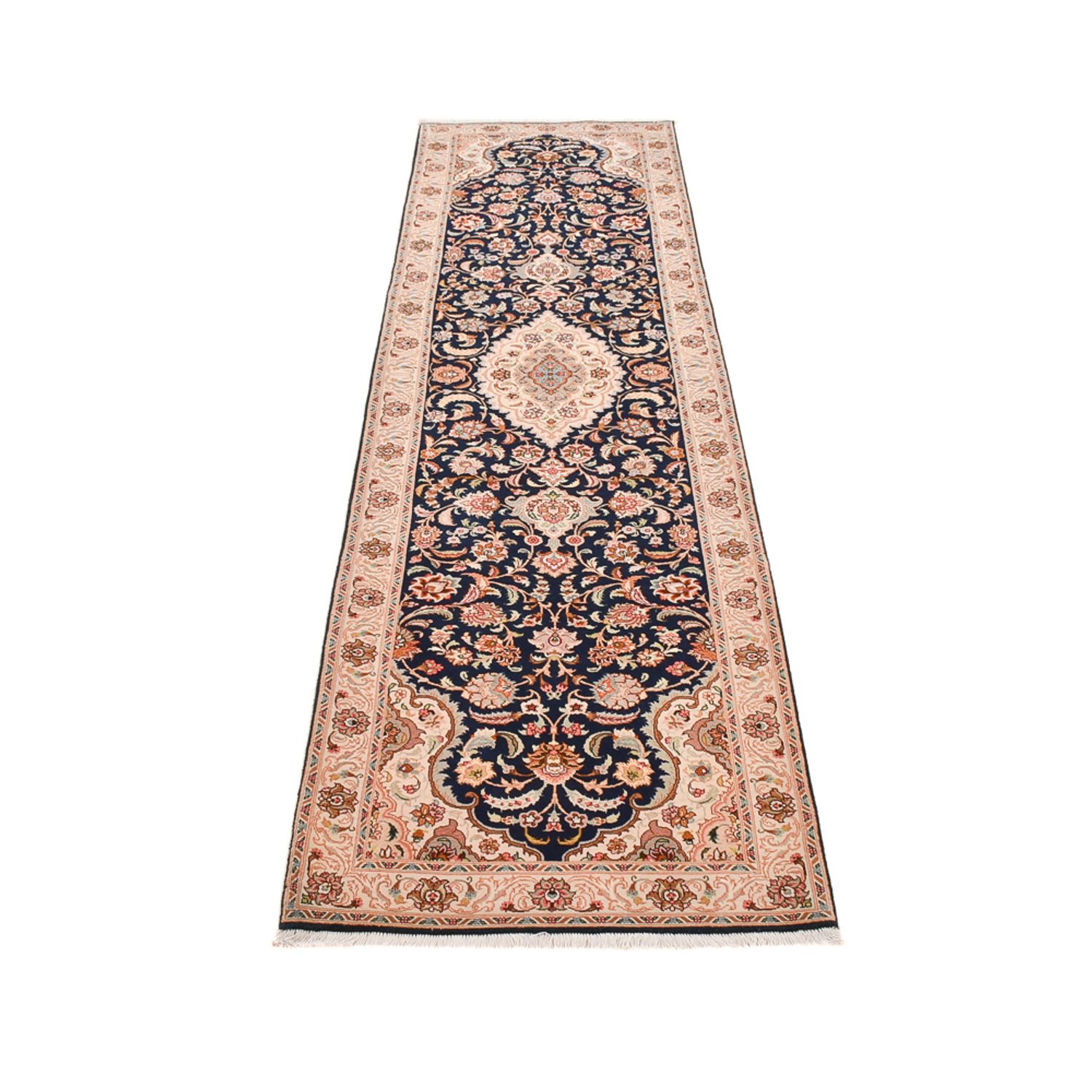 Runner Perser Rug - Tabriz - Royal - 310 x 82 cm - dark blue