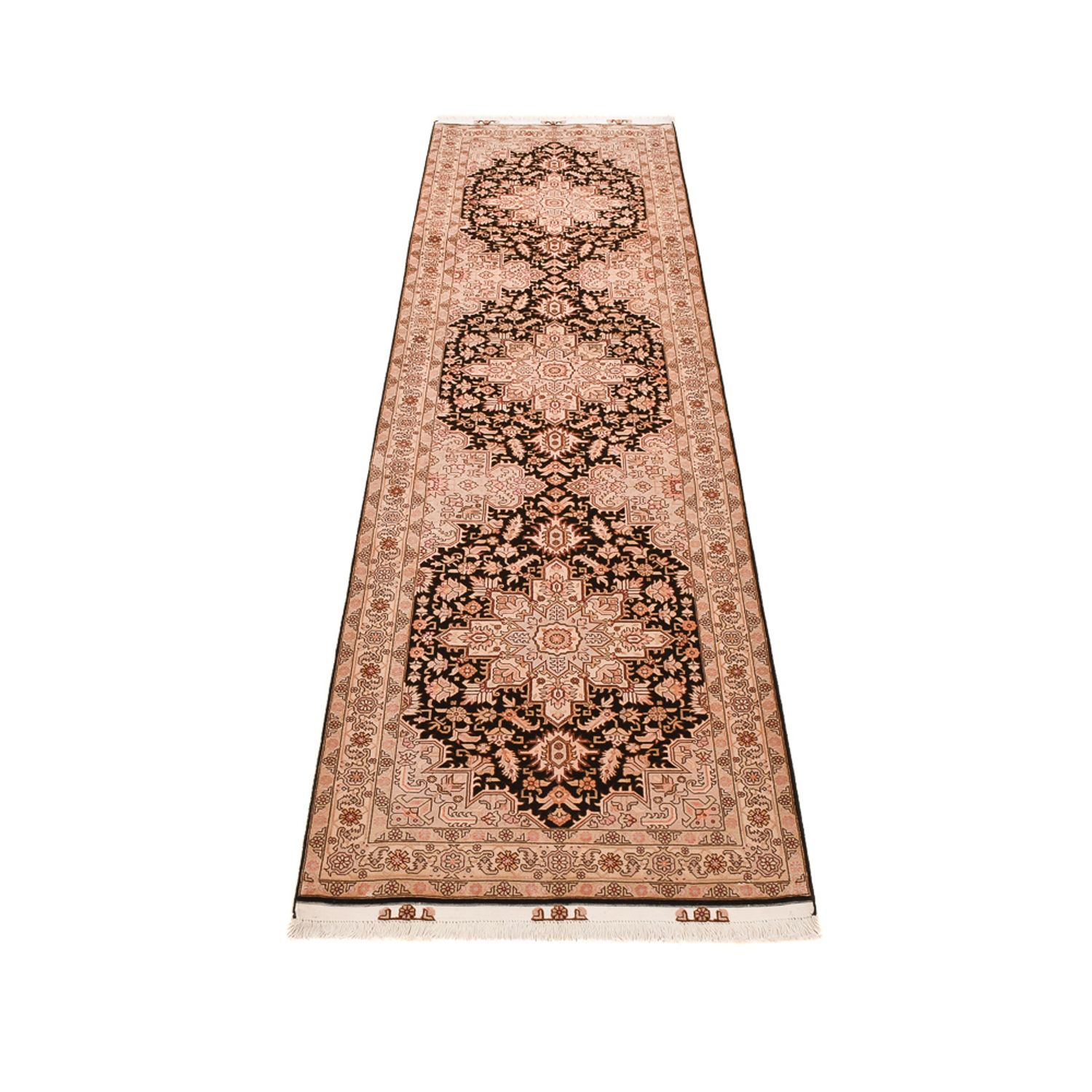 Runner Perser Rug - Tabriz - Royal - 305 x 80 cm - light beige