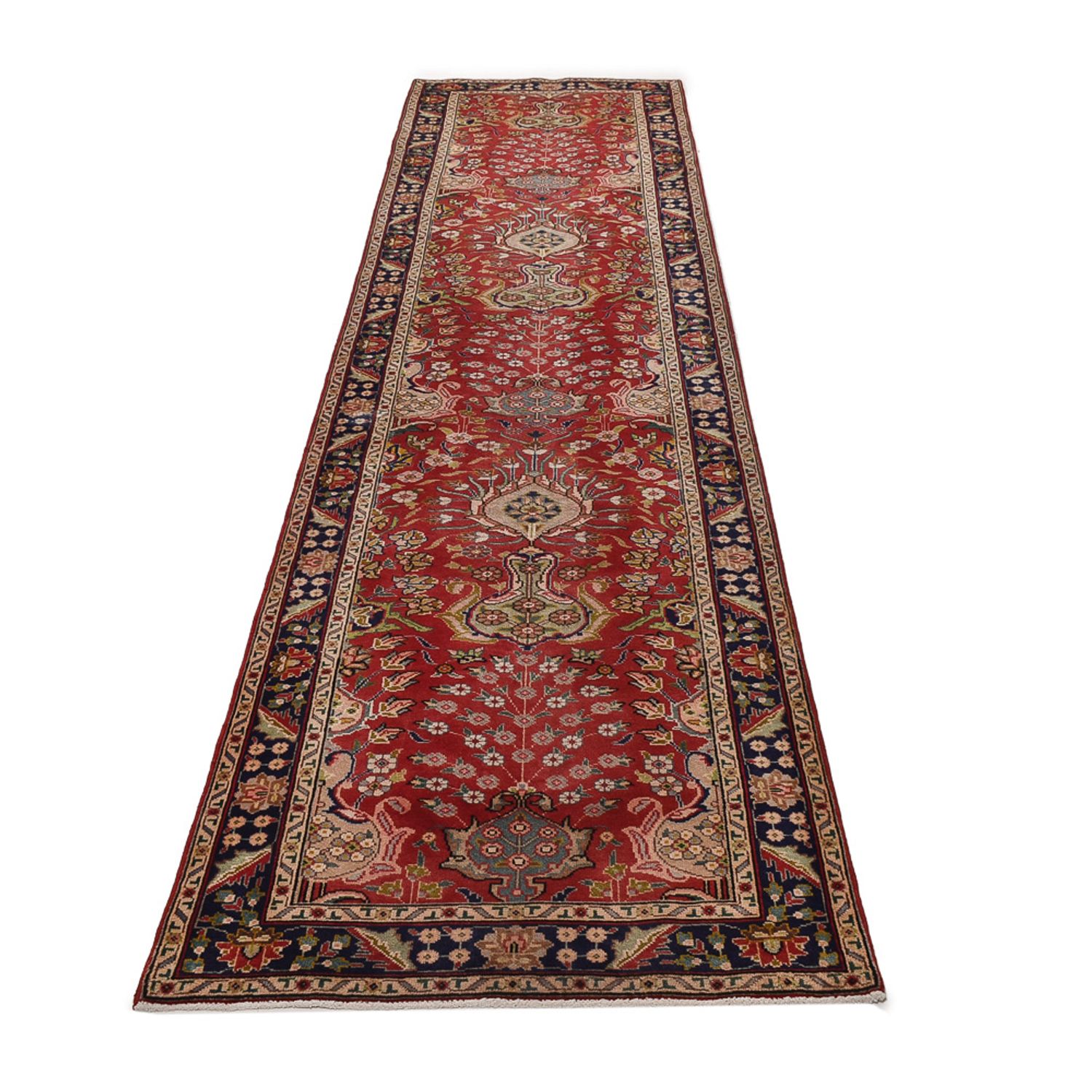 Runner Perser Rug - Tabriz - 400 x 92 cm - red