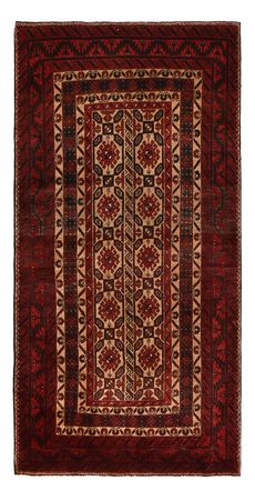 Runner Belutsch Rug - 196 x 96 cm - dark red