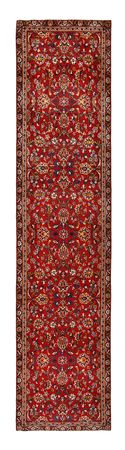 Runner Perser Rug - Keshan - 375 x 86 cm - red