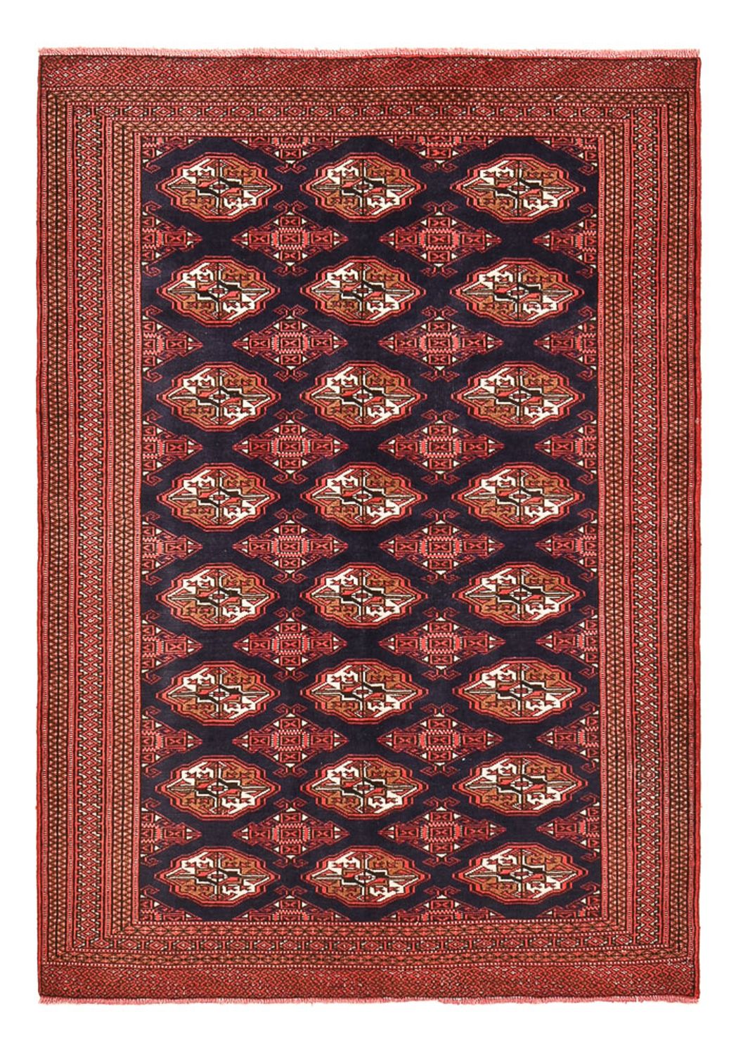 Turkaman Rug - 190 x 129 cm - red