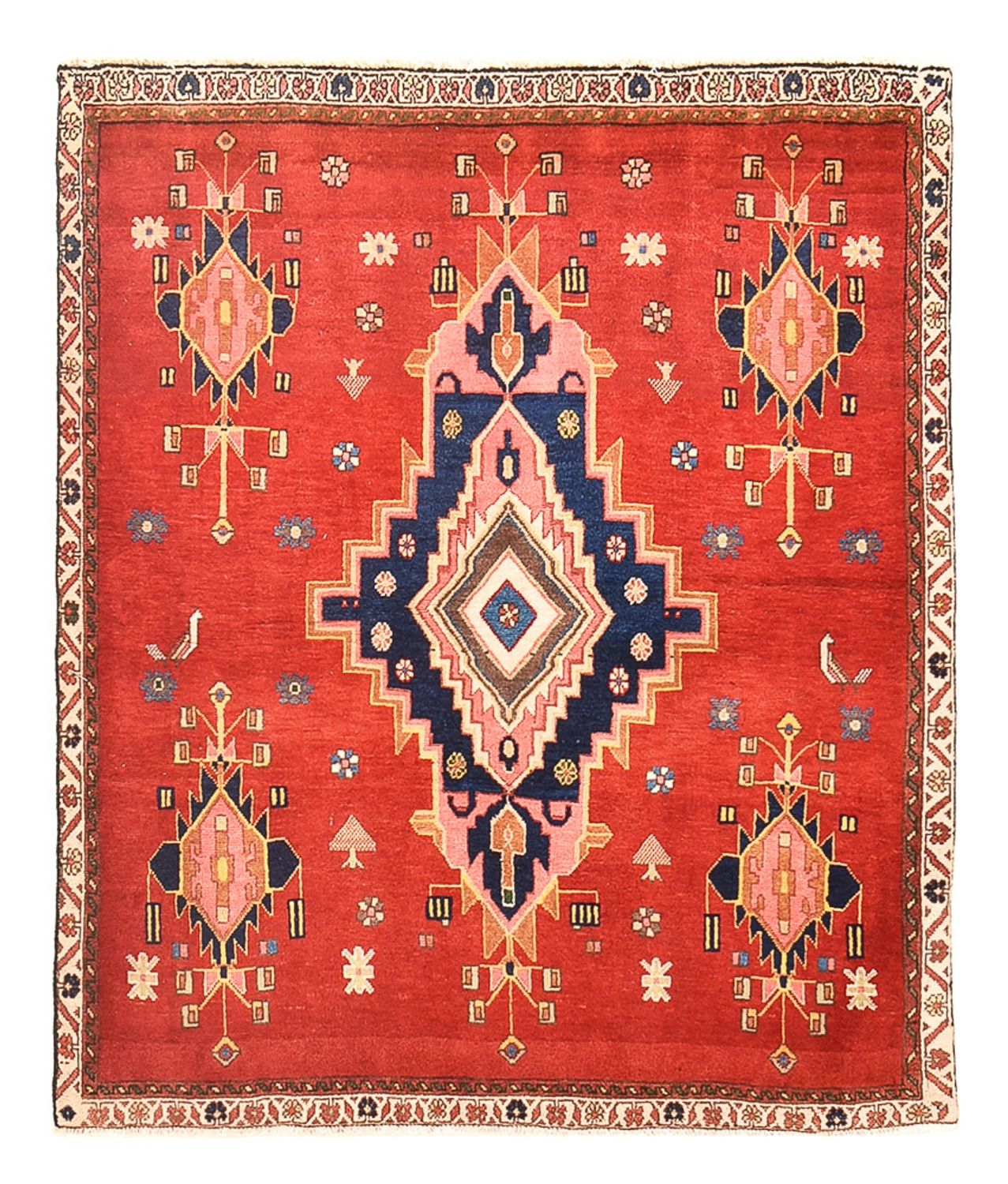 Runner Perser Rug - Nomadic - 129 x 107 cm - red