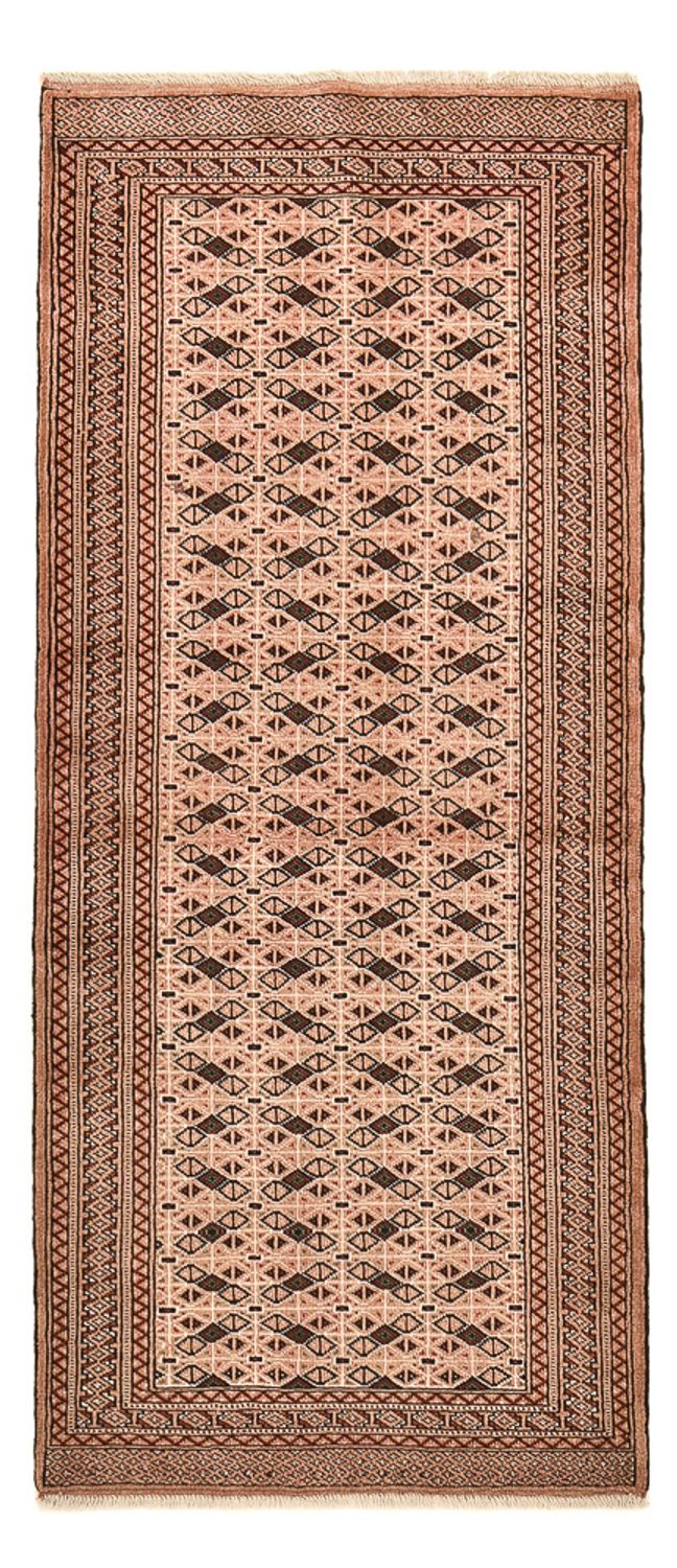 Runner Turkaman Rug - 193 x 83 cm - light red