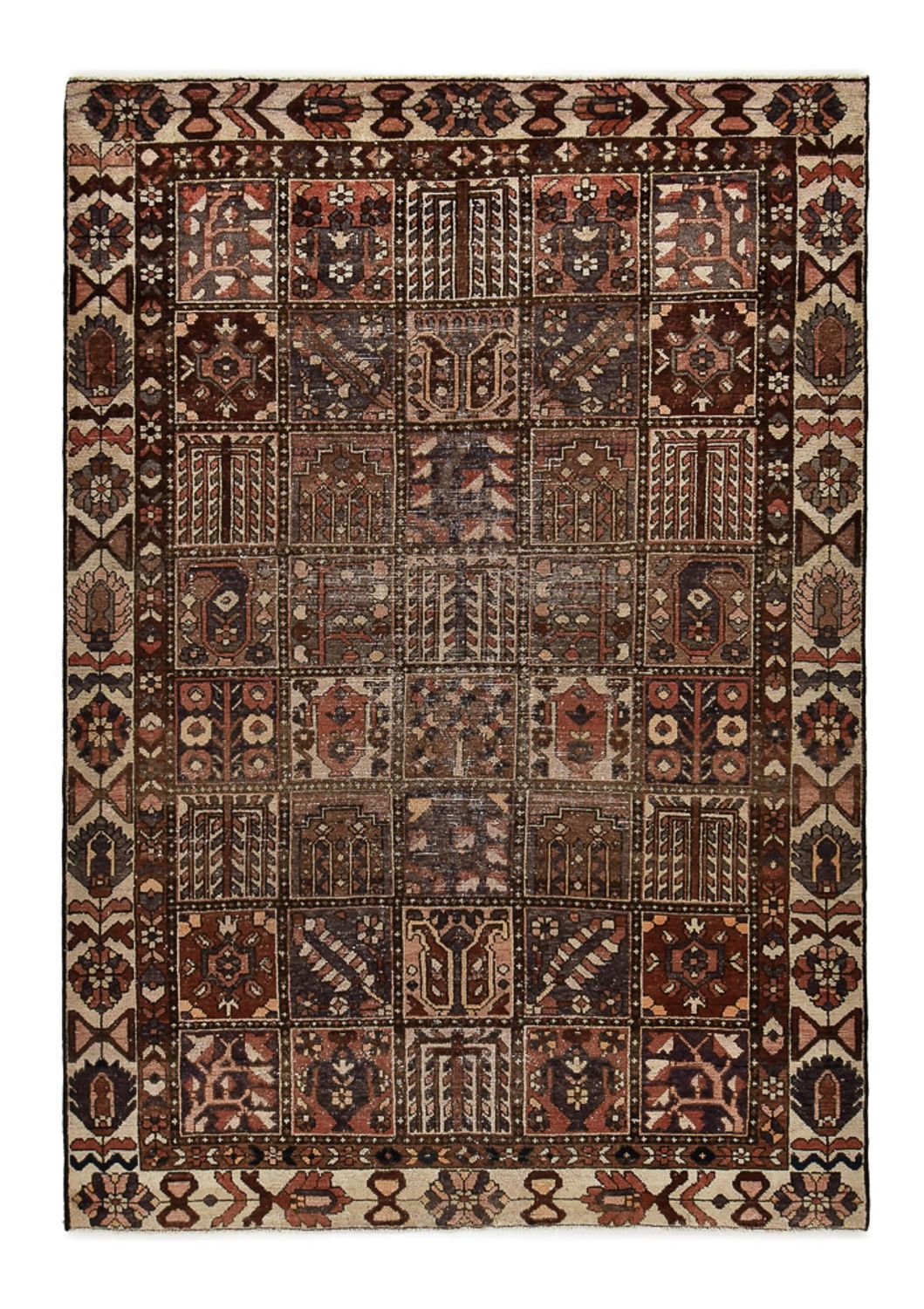 Vintage Rug - 282 x 198 cm - dark brown