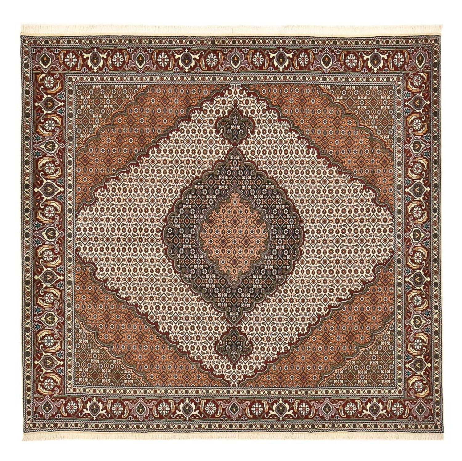 Perser Rug - Tabriz - Royal square  - 199 x 198 cm - light brown