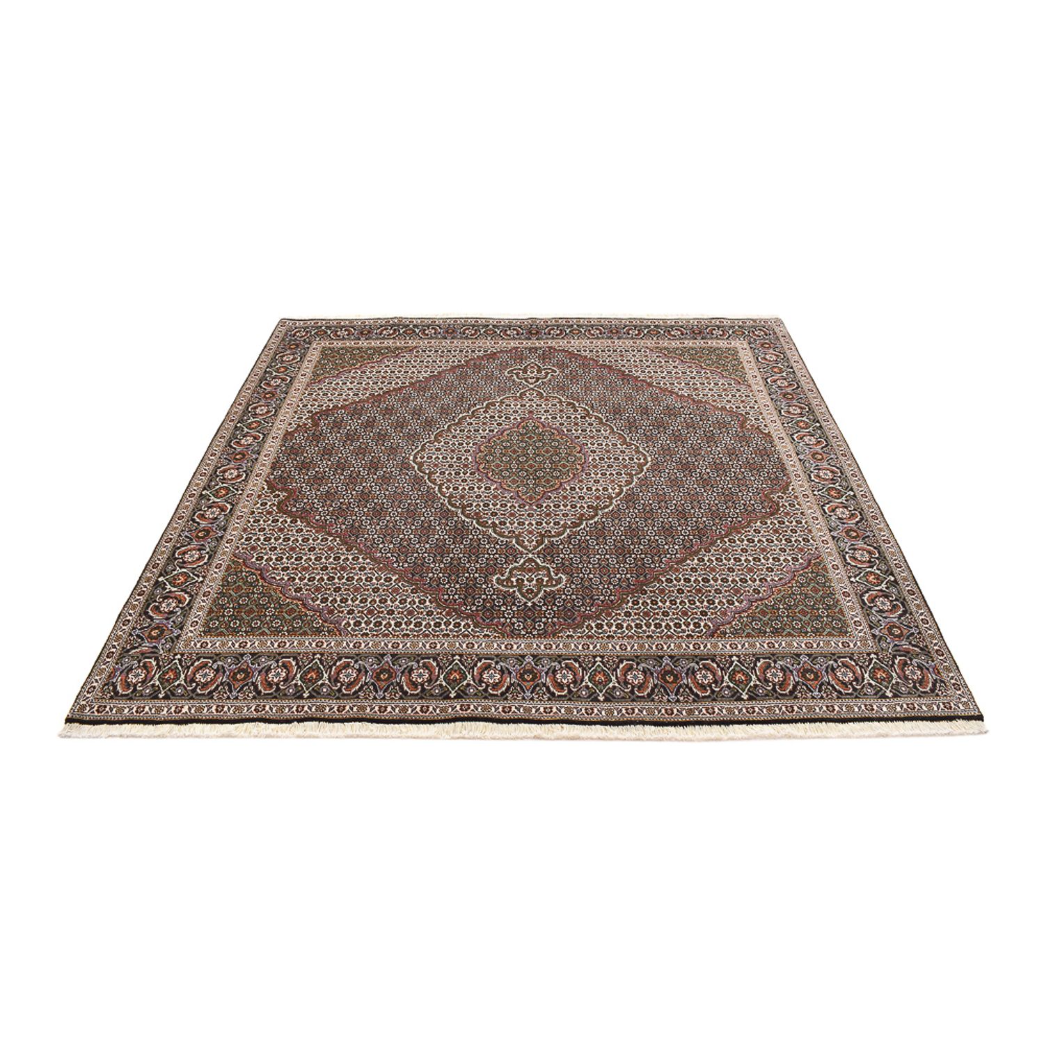 Perser Rug - Tabriz - Royal square  - 200 x 197 cm - brown