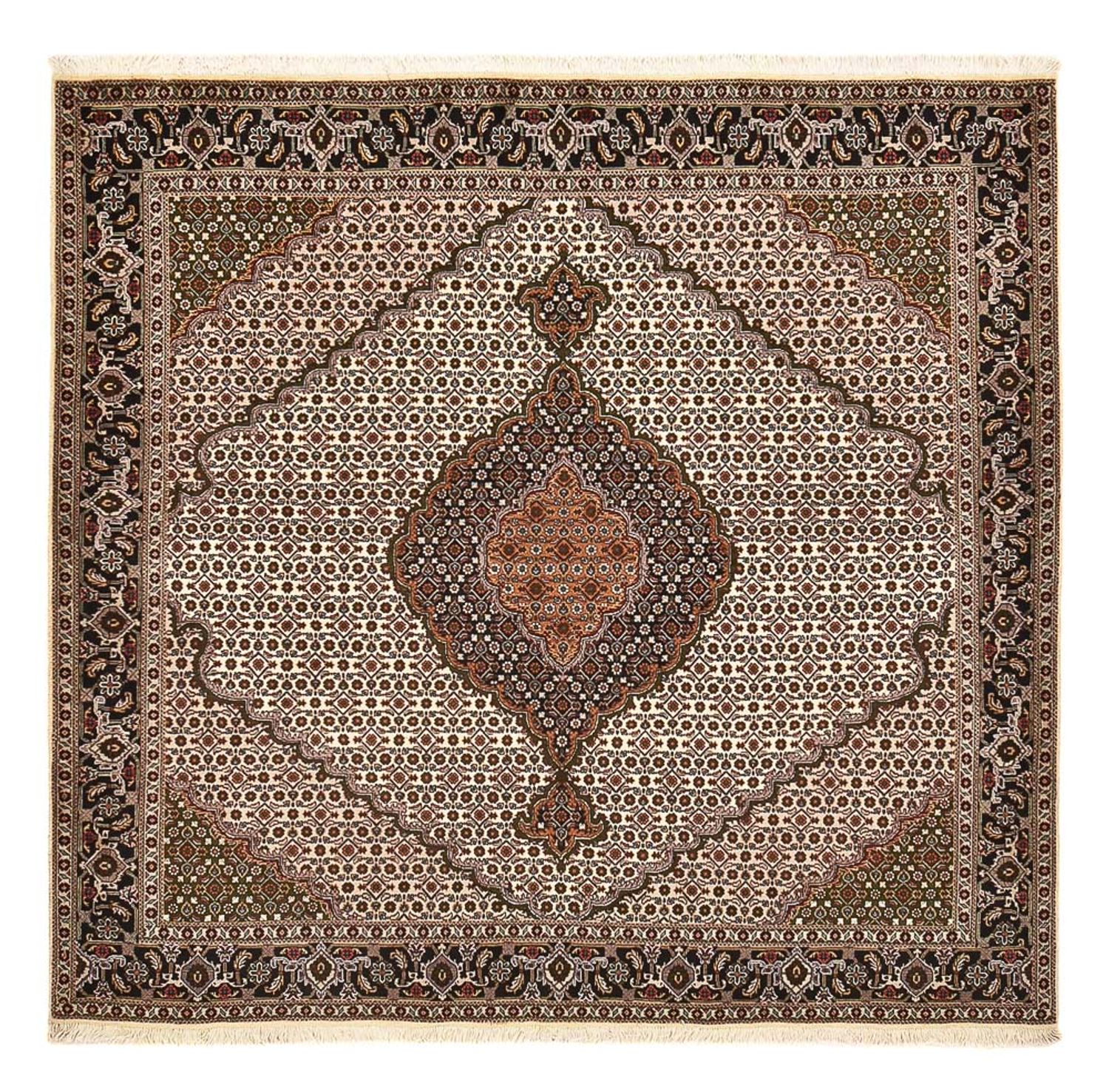 Perser Rug - Tabriz - Royal square  - 204 x 200 cm - light brown