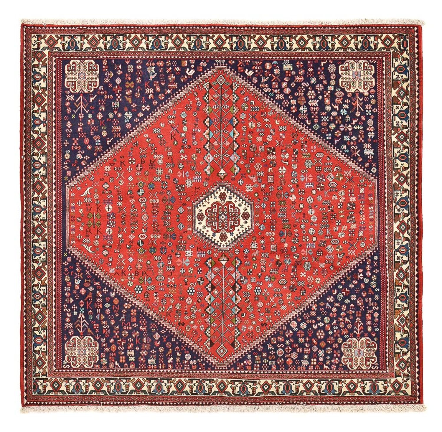 Perser Rug - Nomadic square  - 205 x 197 cm - red