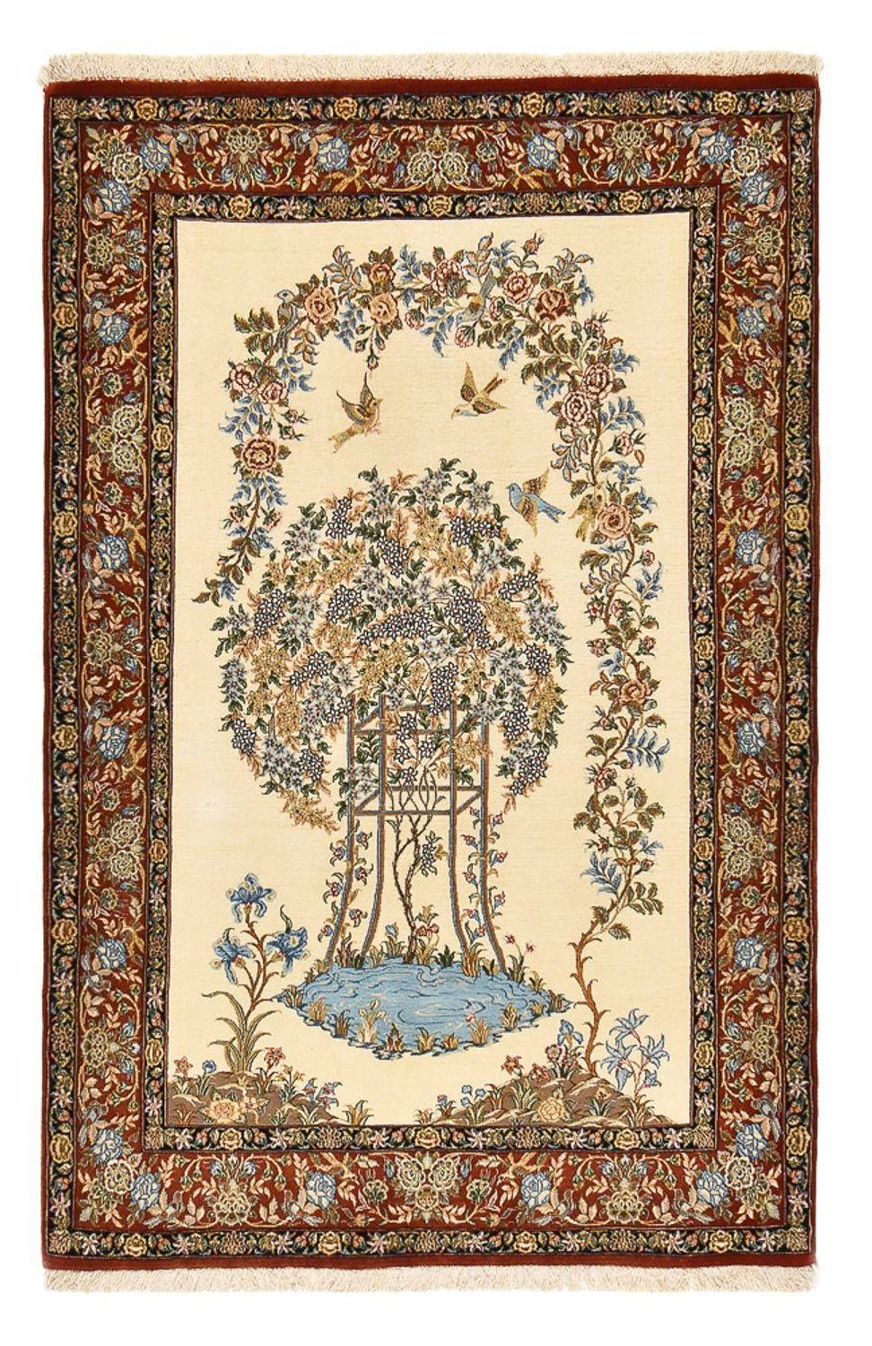 Perser Rug - Ghom - Royal - 201 x 129 cm - light beige