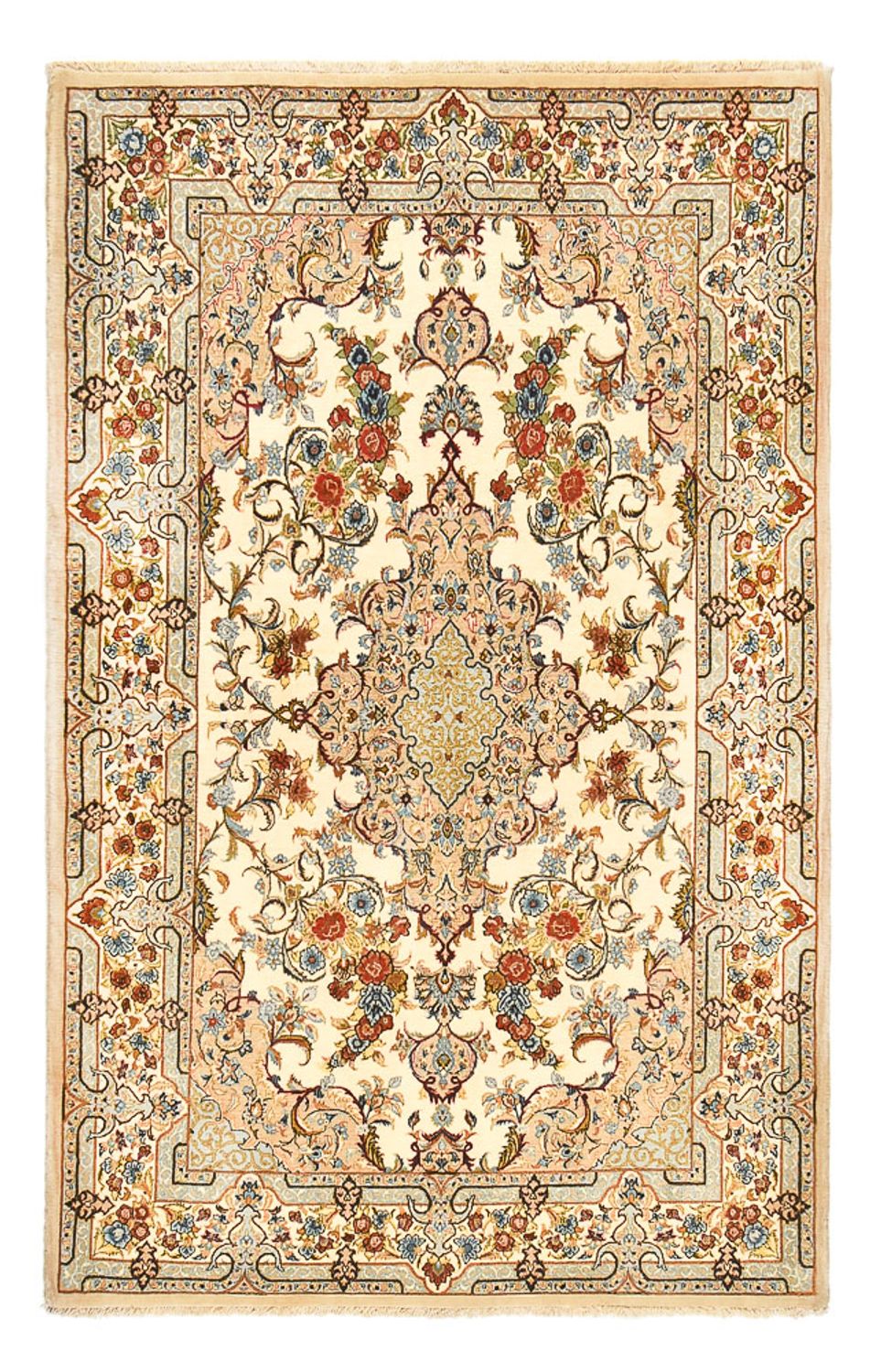 Perser Rug - Ghom - Royal - 211 x 130 cm - light beige