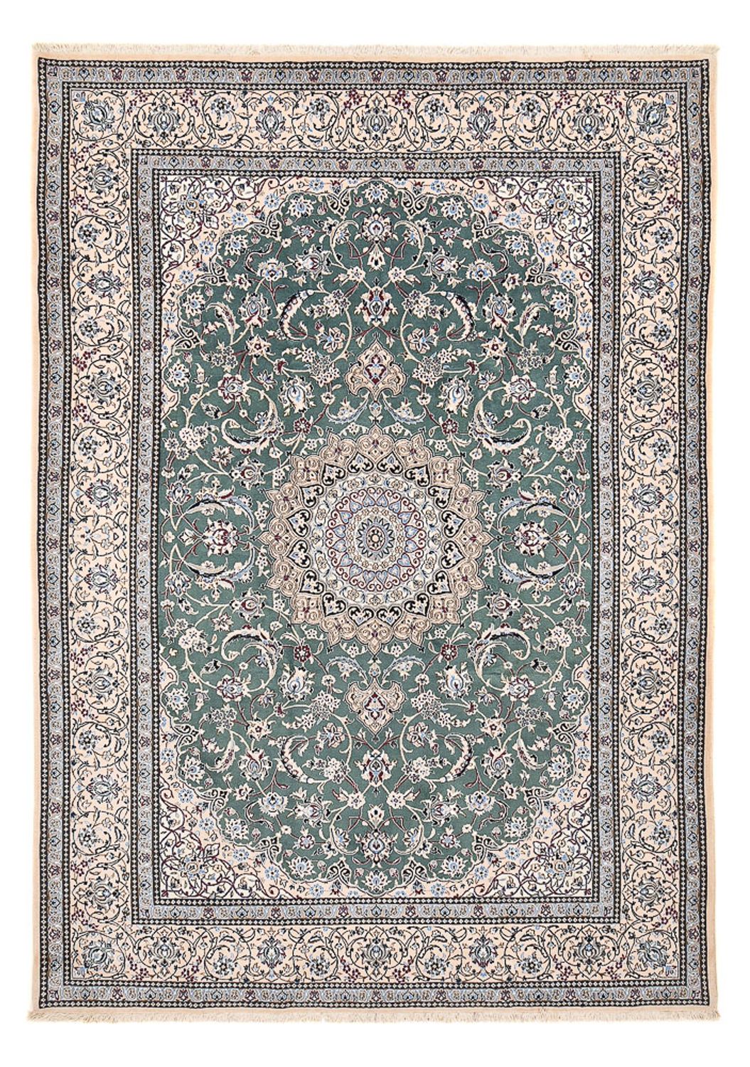 Perser Rug - Nain - Royal - 353 x 242 cm - light green