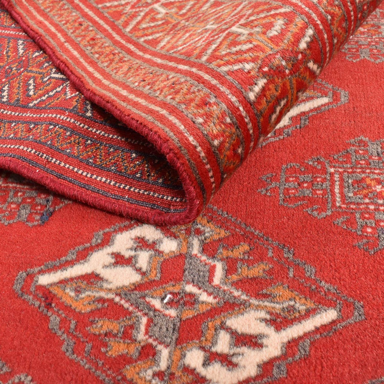 Turkaman Rug - 167 x 115 cm - red