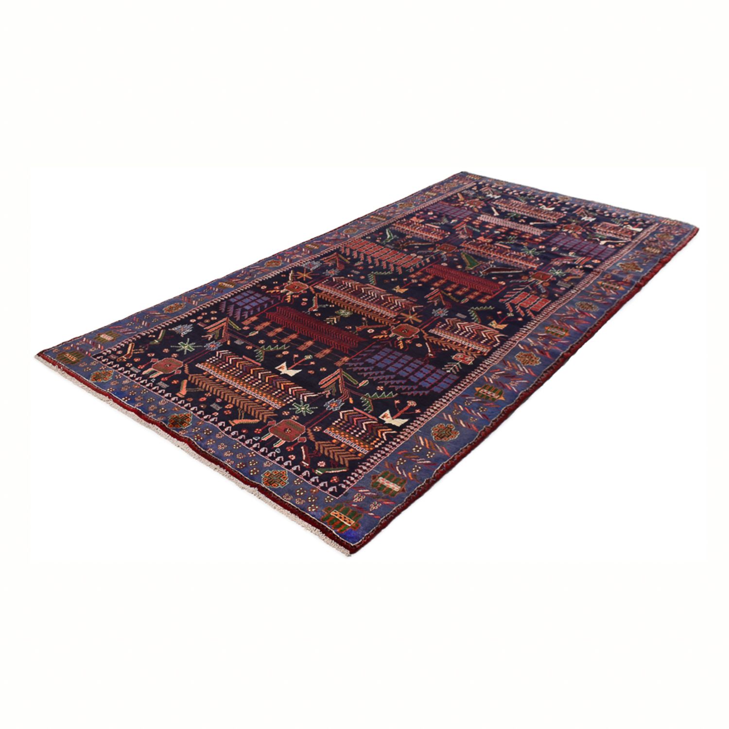 Runner Perser Rug - Nomadic - 382 x 168 cm - dark red