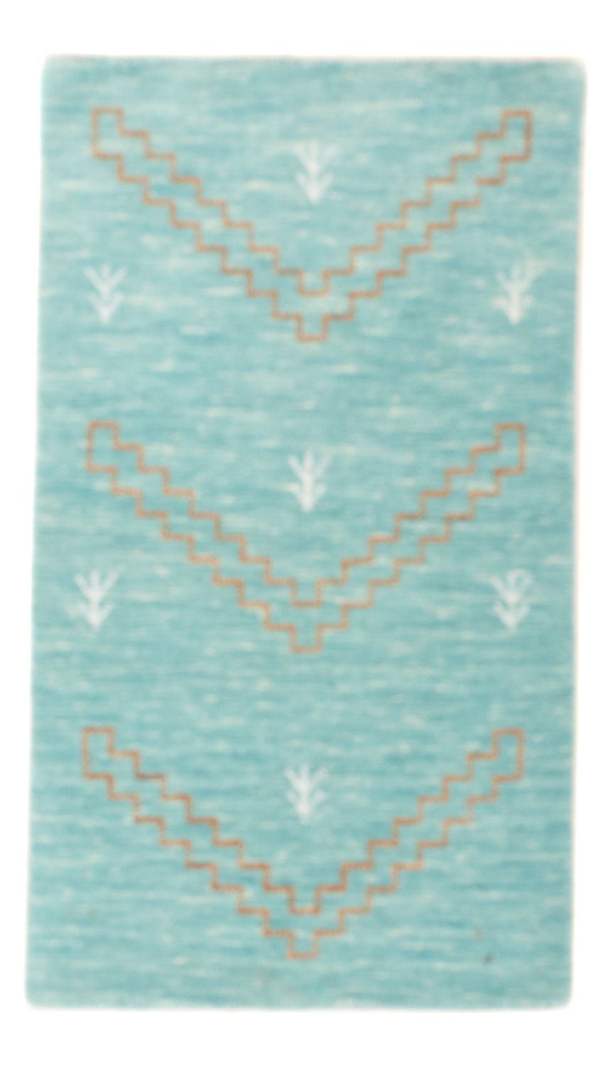 Gabbeh Rug - Loribaft Softy - 102 x 62 cm - light blue