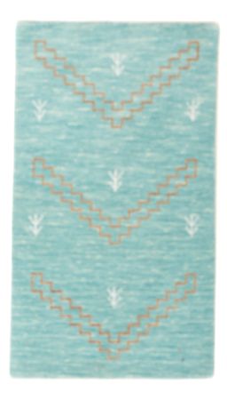 Gabbeh Rug - Loribaft Softy - 102 x 62 cm - light blue