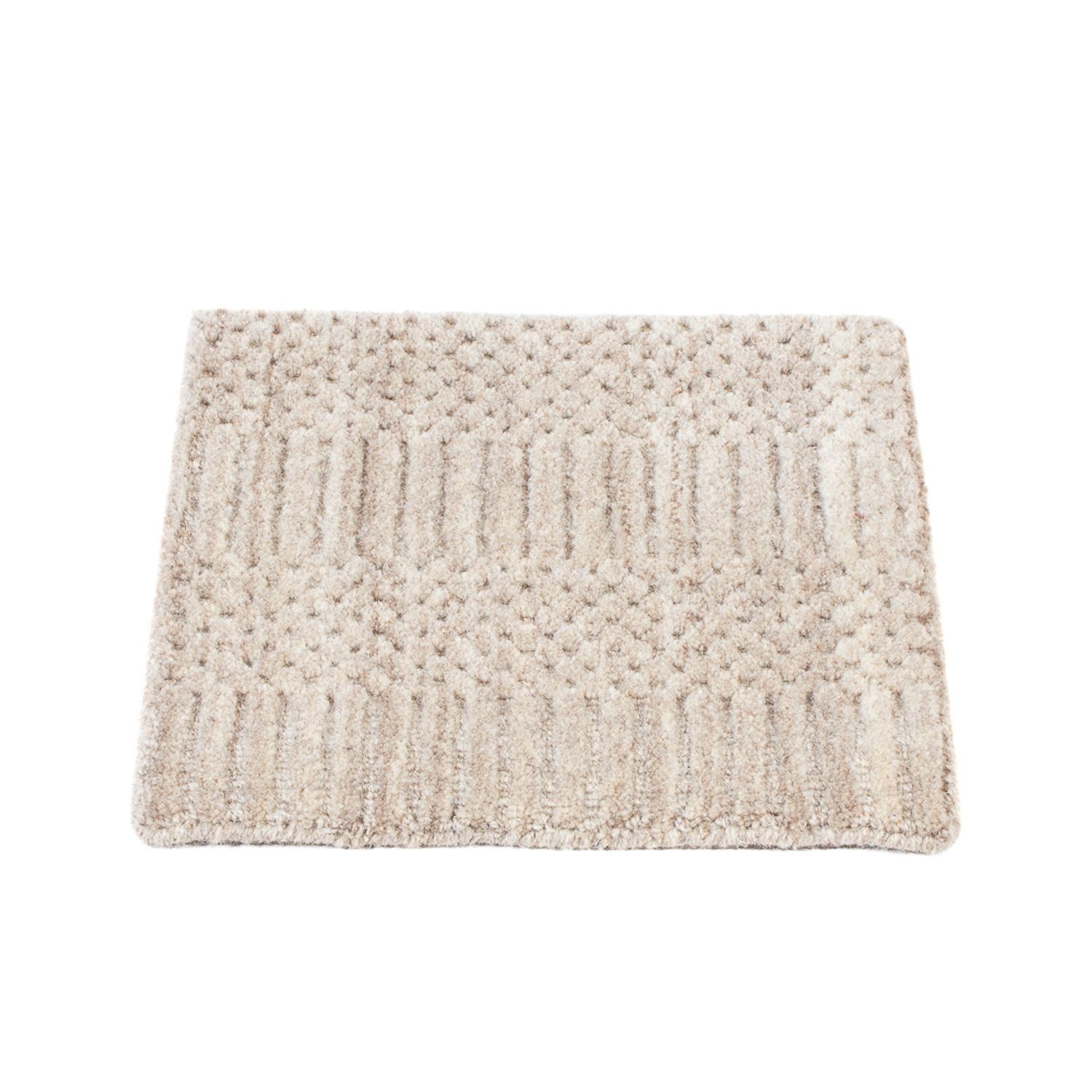 Wool Rug square  - 30 x 30 cm - brown