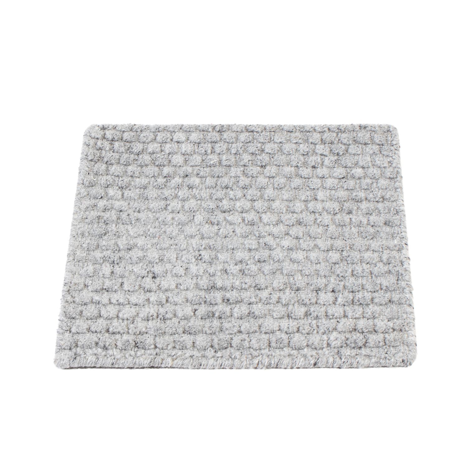 Wool Rug square  - 34 x 32 cm - grey