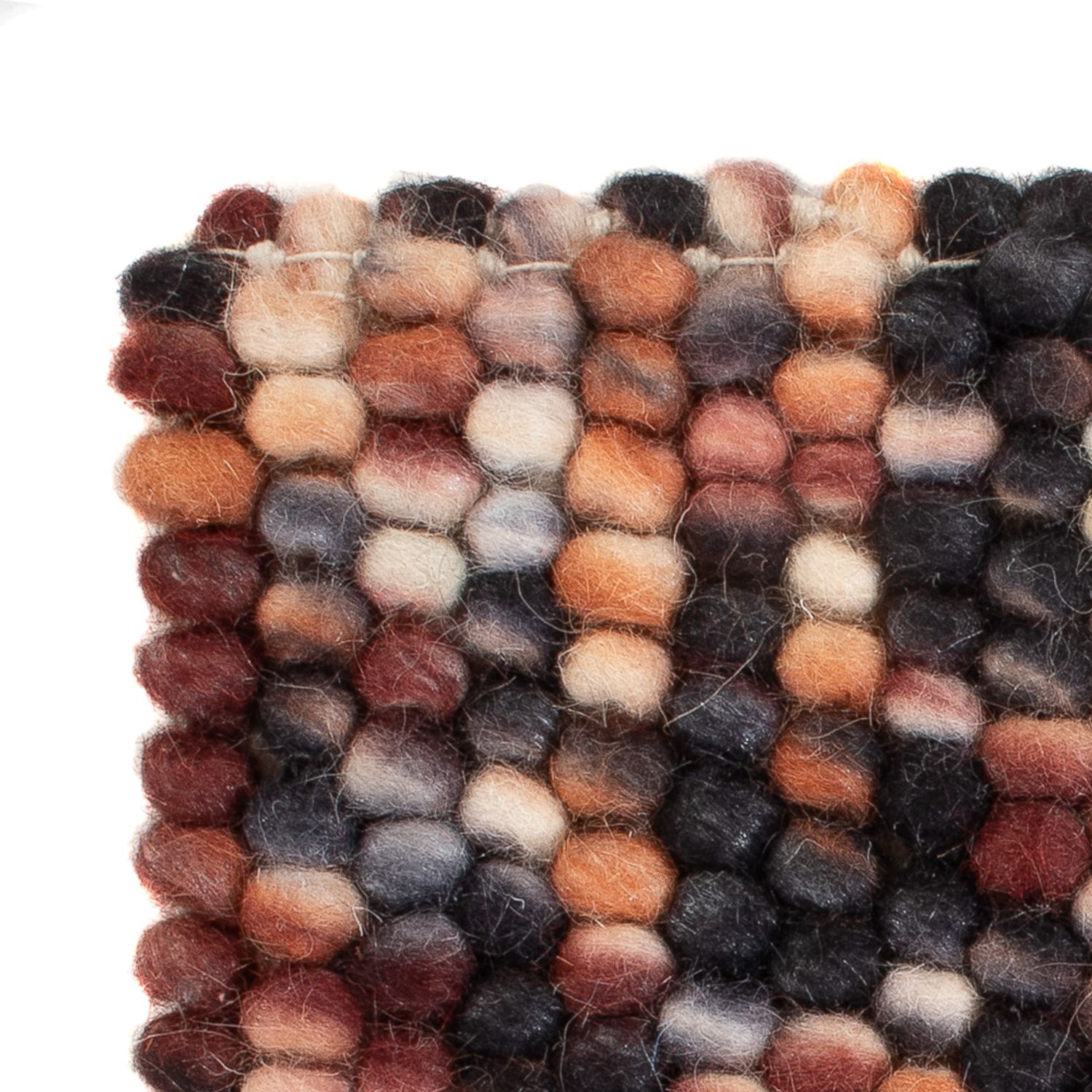 Wool Rug square  - 32 x 32 cm - multicolored