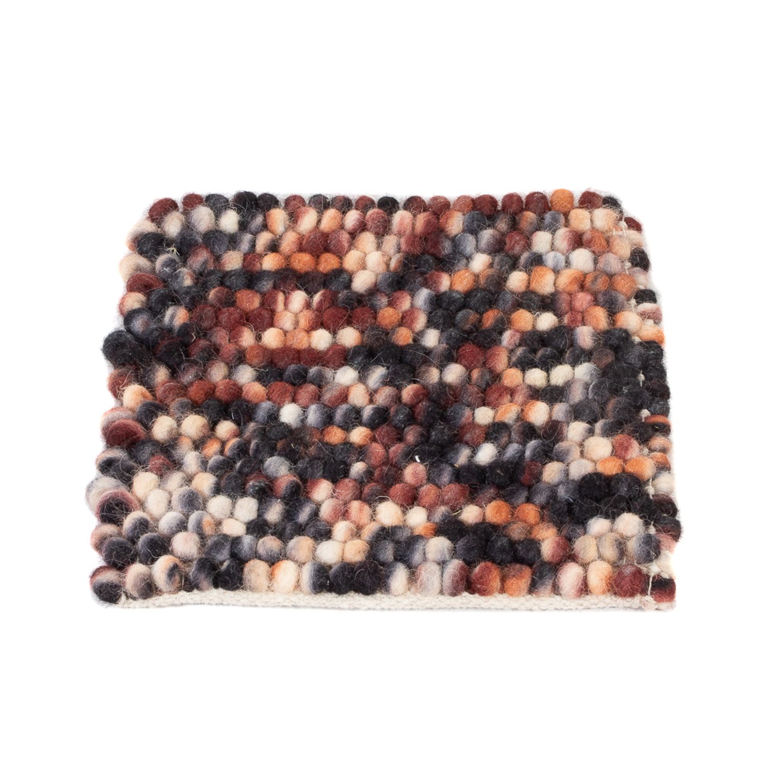 Wool Rug square  - 32 x 32 cm - multicolored