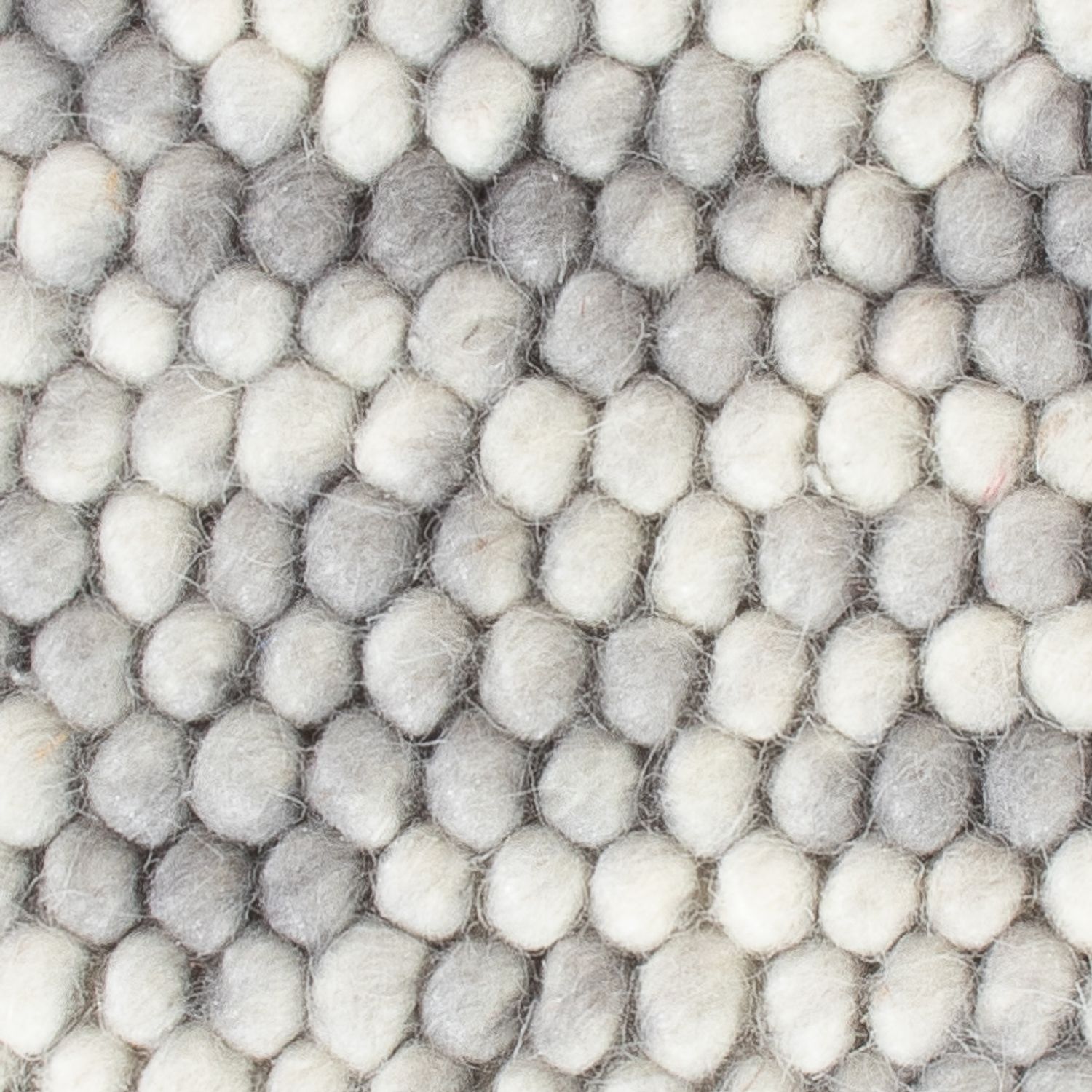 Wool Rug square  - 32 x 32 cm - light grey