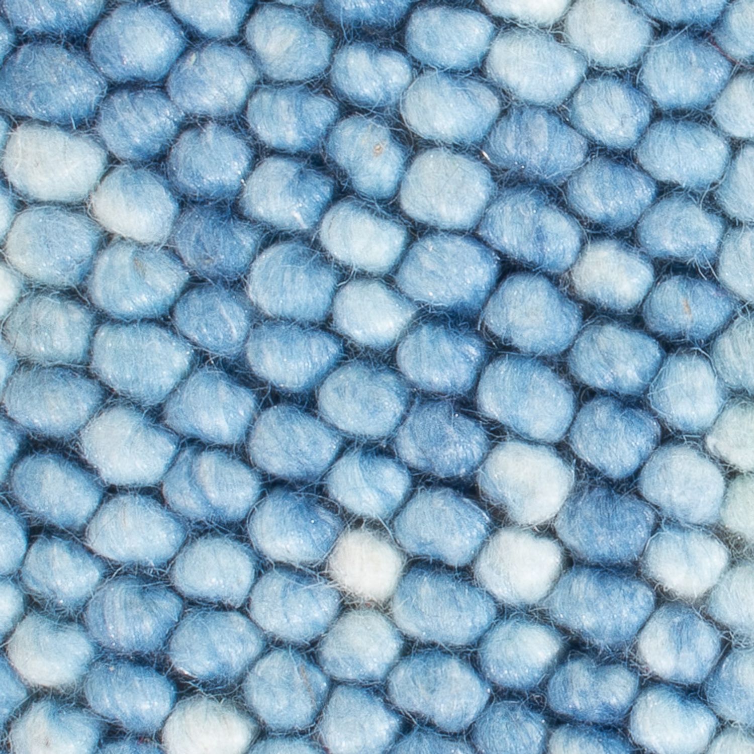 Wool Rug square  - 25 x 25 cm - light blue