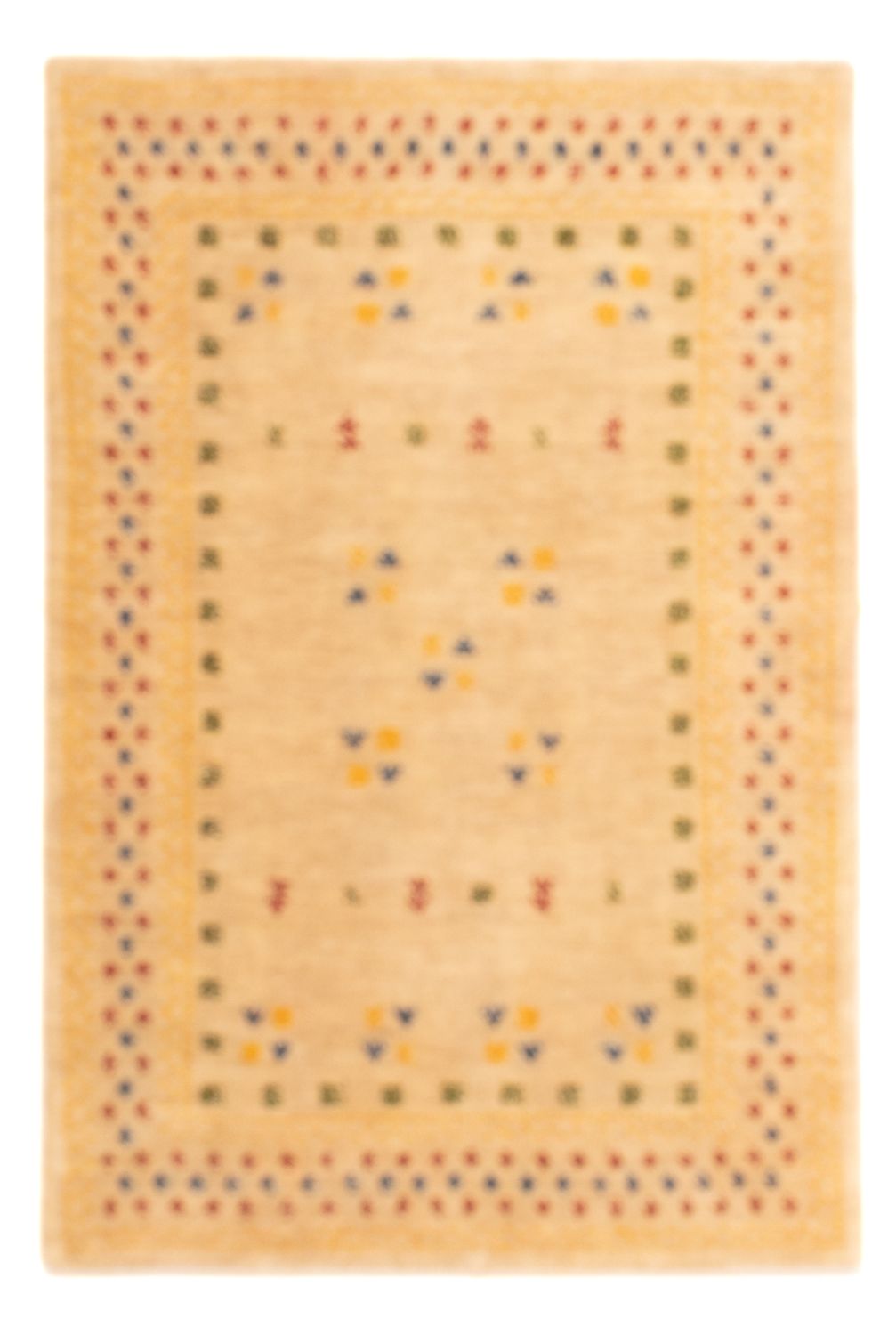 Gabbeh Rug - Loribaft Softy - 90 x 60 cm - light beige