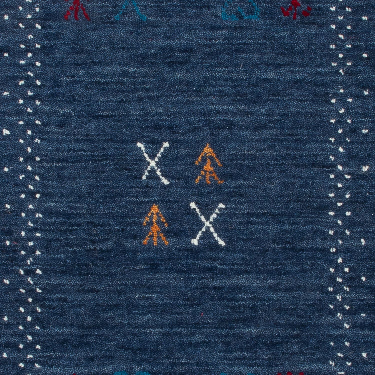 Wool Rug - 90 x 60 cm - dark blue