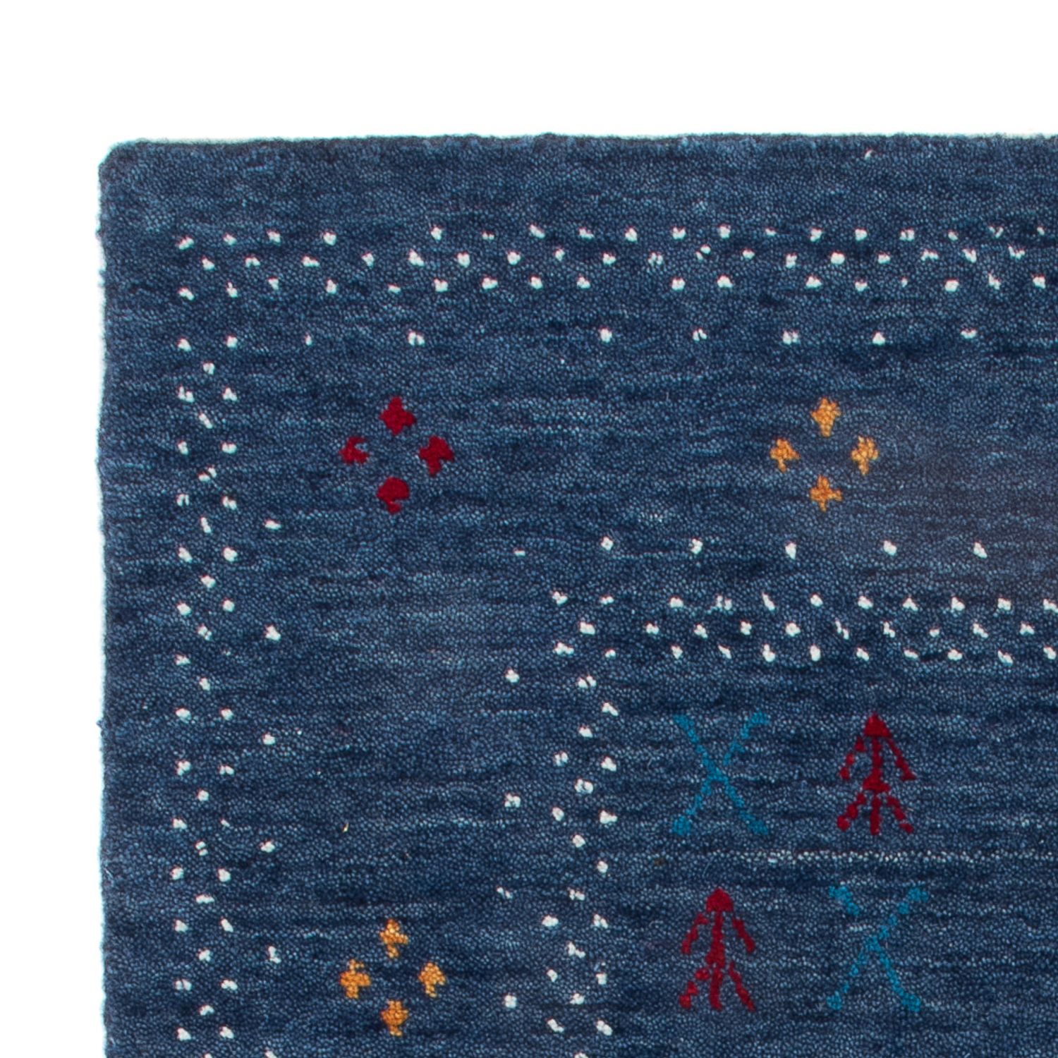 Wool Rug - 90 x 60 cm - dark blue