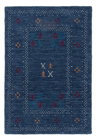 Wool Rug - 90 x 60 cm - dark blue