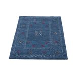 Wool Rug - 90 x 60 cm - dark blue