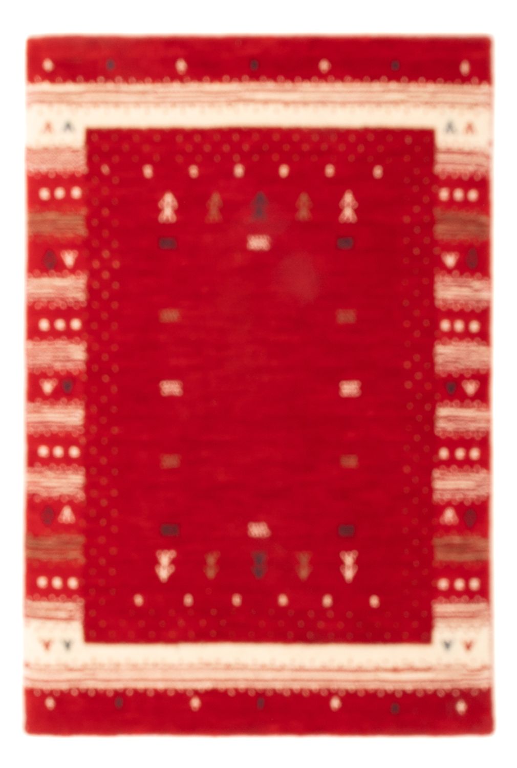 Gabbeh Rug - Loribaft Softy - 90 x 60 cm - red