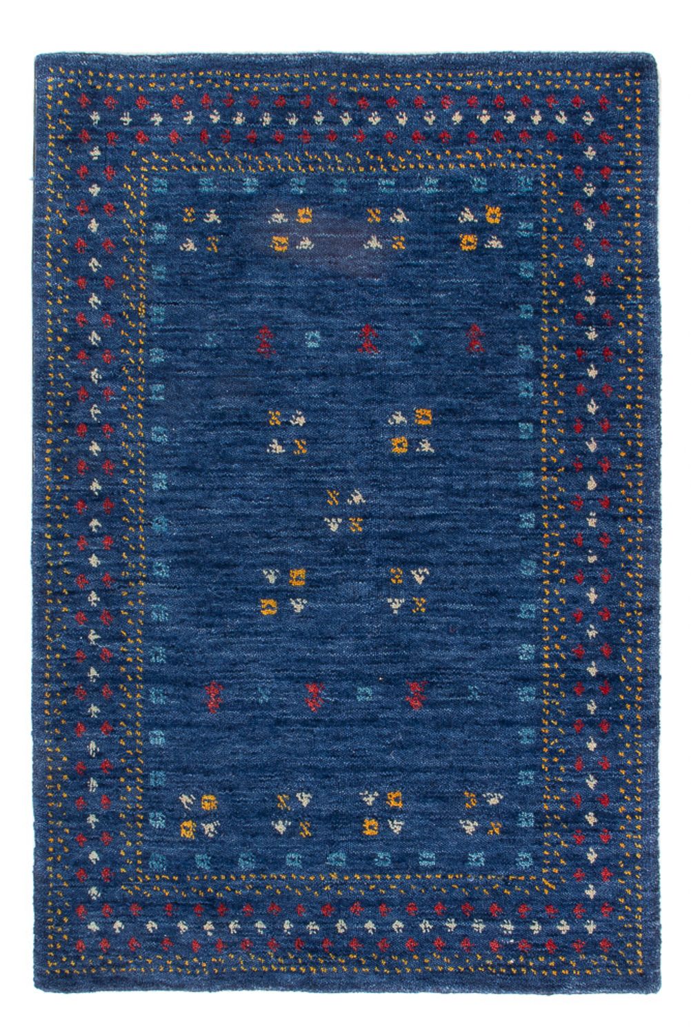 Wool Rug - 90 x 60 cm - dark blue