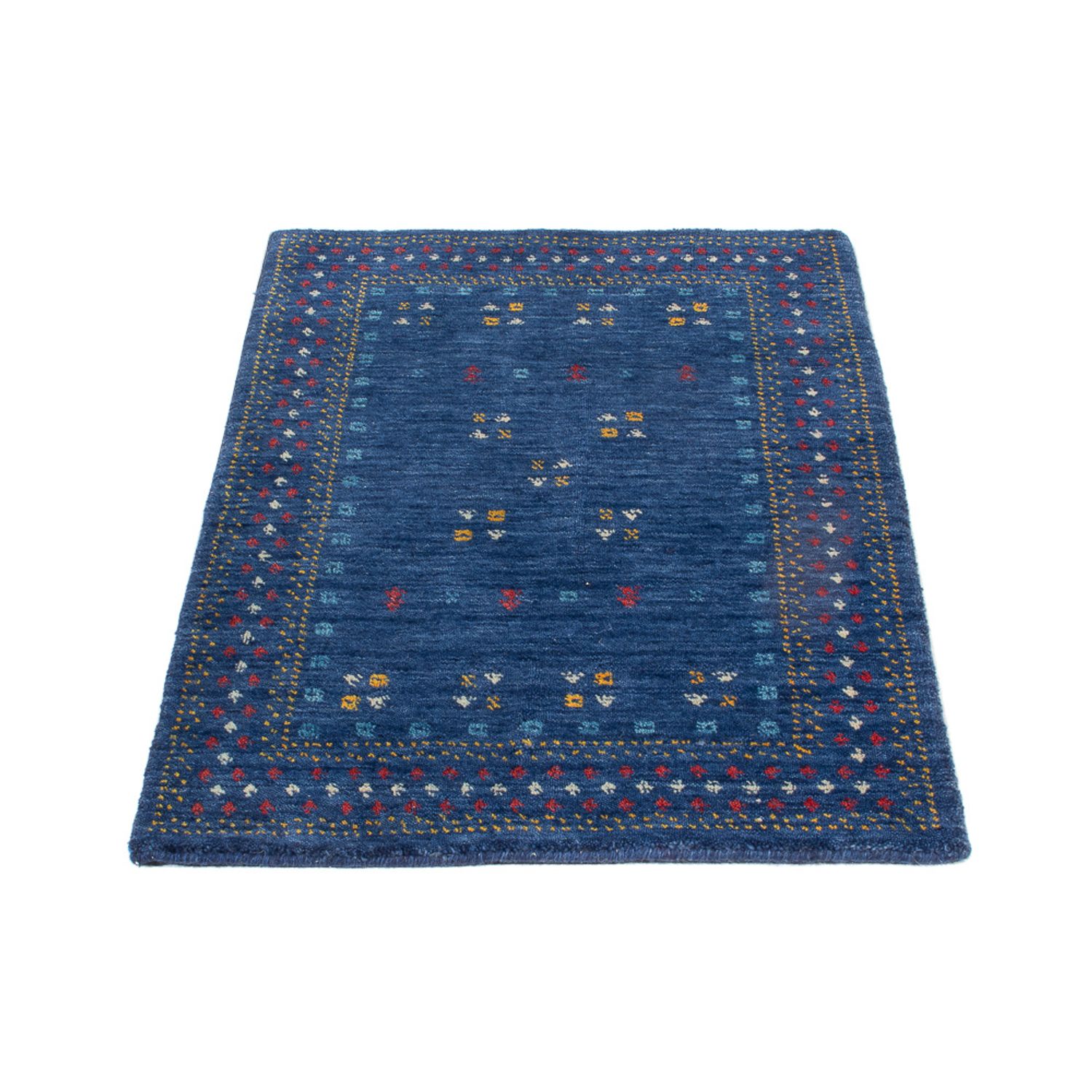 Wool Rug - 90 x 60 cm - dark blue