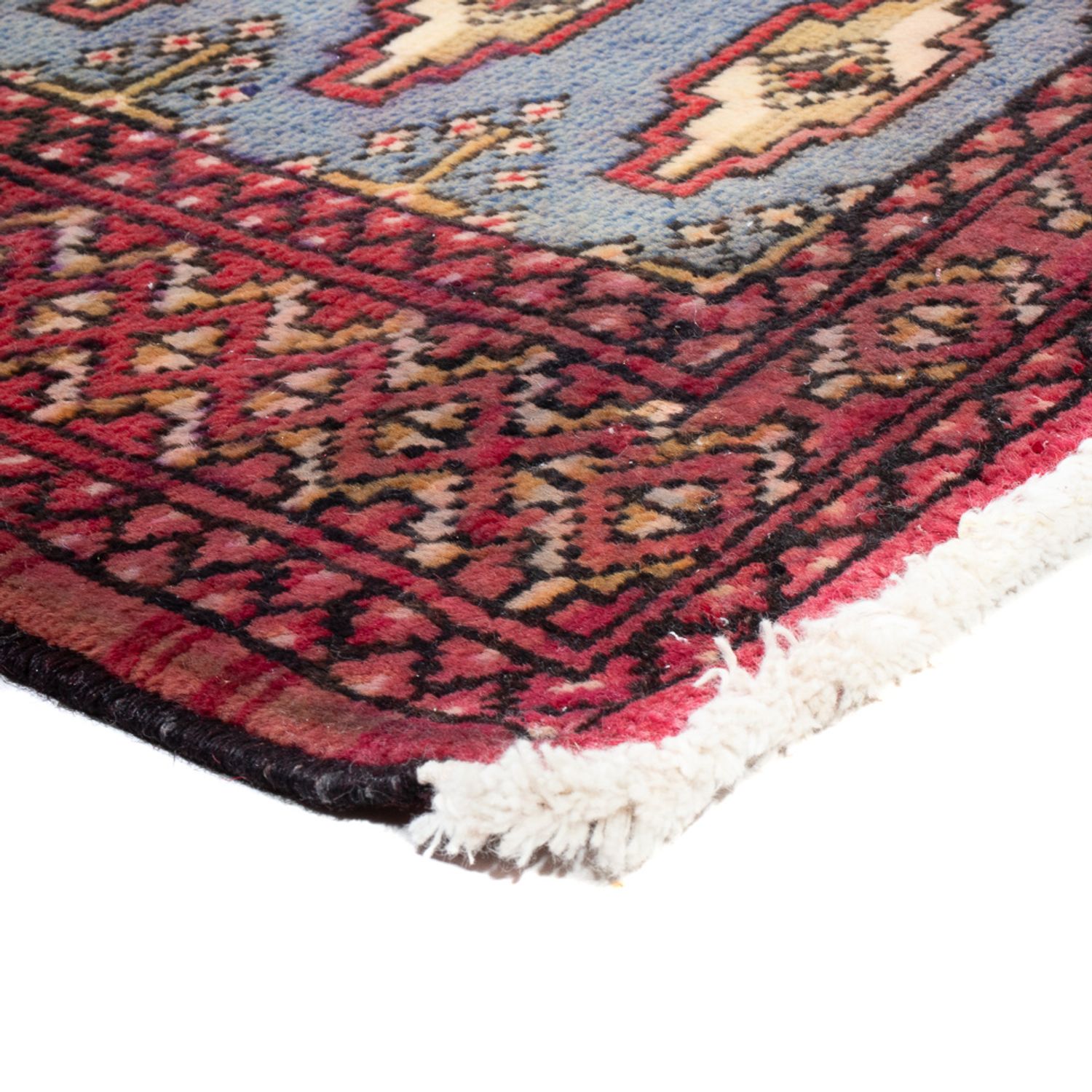 Runner Turkaman Rug - 136 x 57 cm - light blue