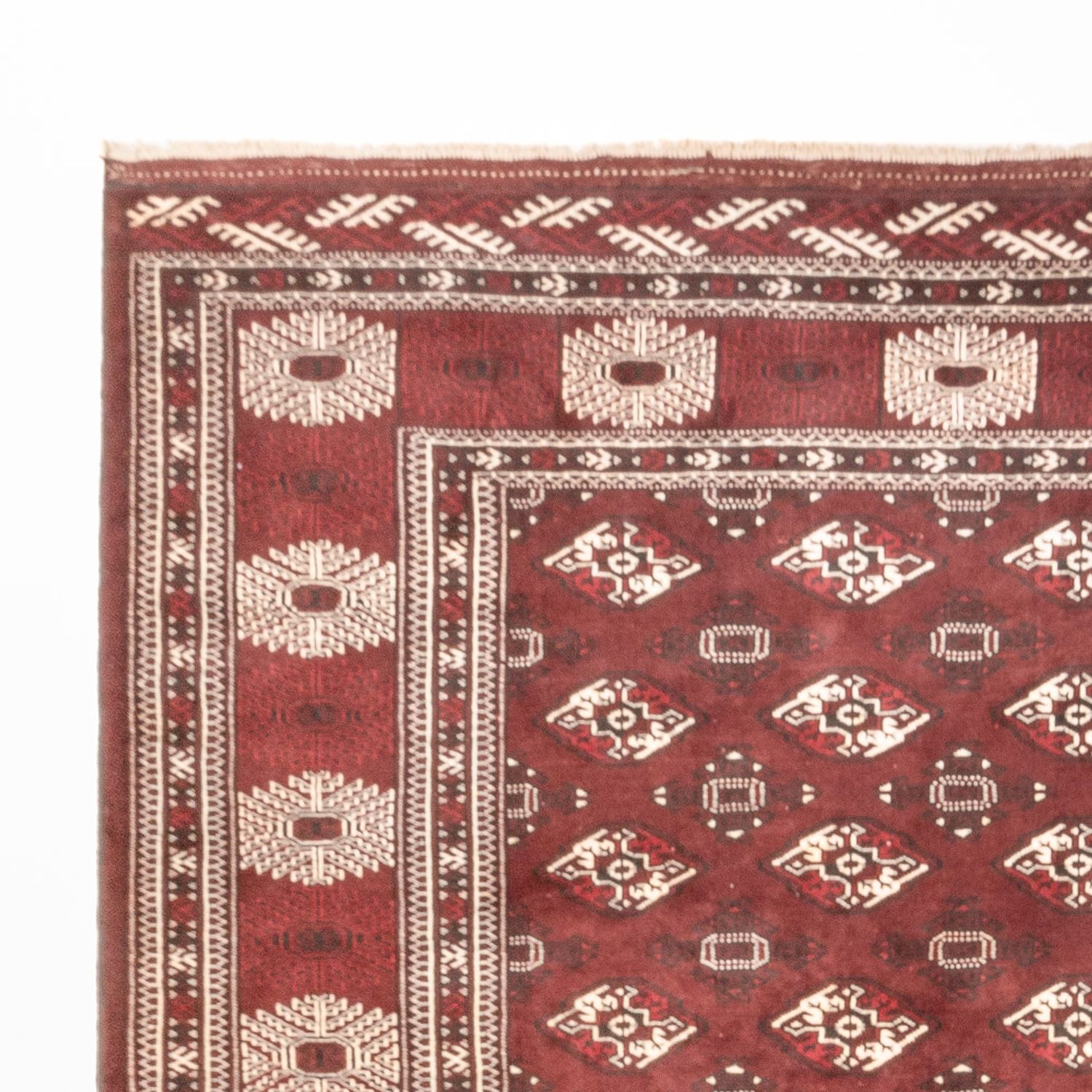 Turkaman Rug - 380 x 260 cm - dark red