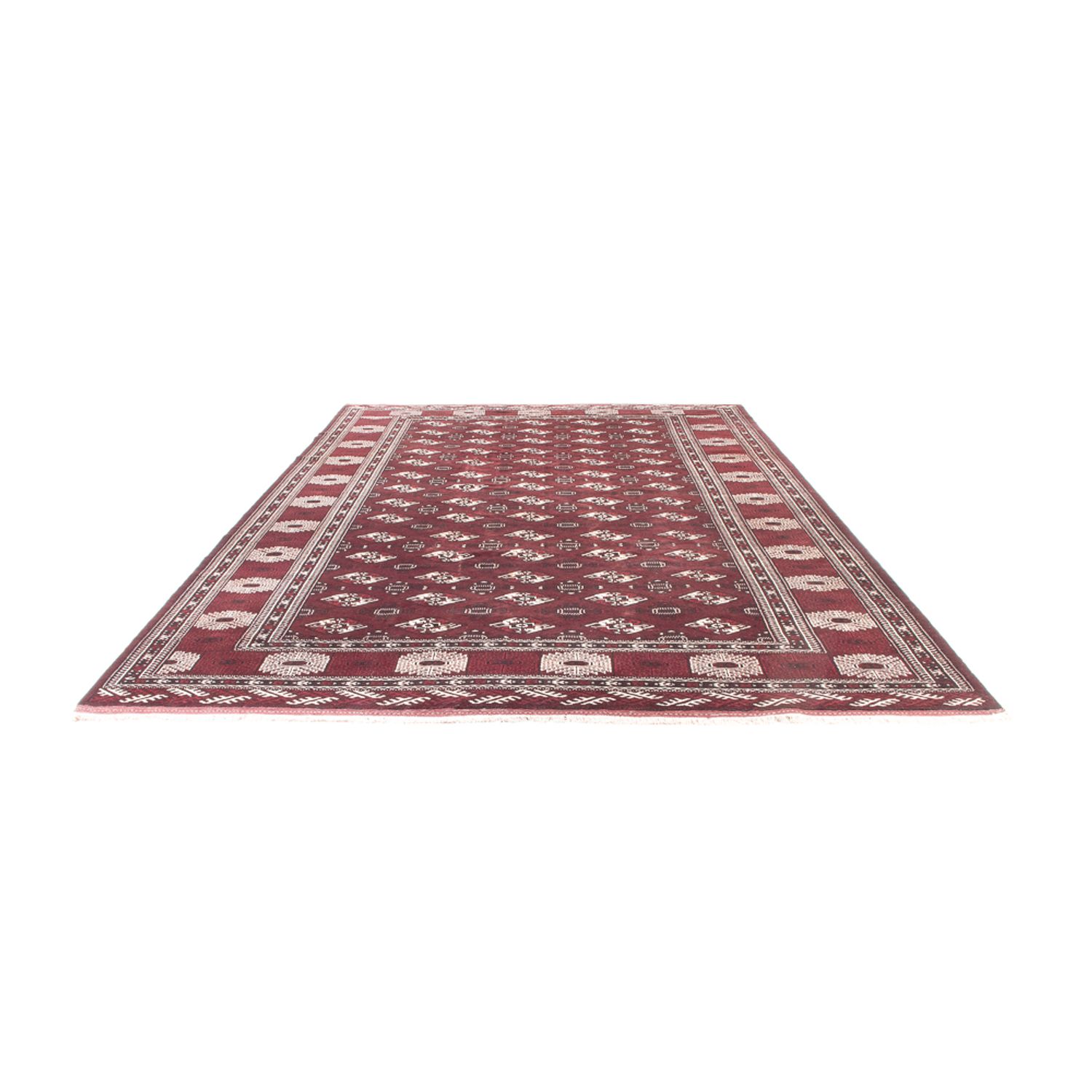 Turkaman Rug - 380 x 260 cm - dark red